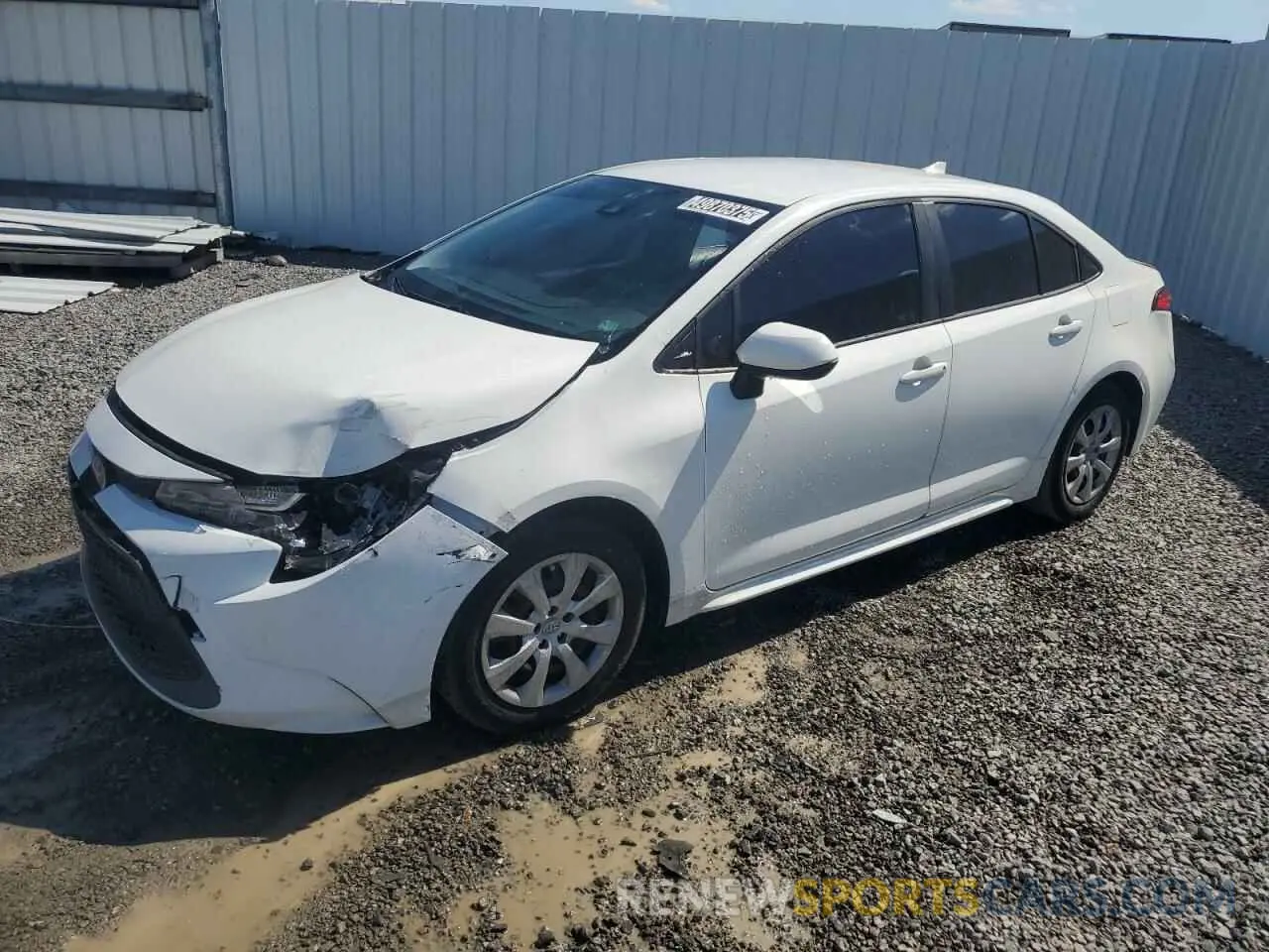1 Photograph of a damaged car JTDEPRAE1LJ044569 TOYOTA COROLLA 2020