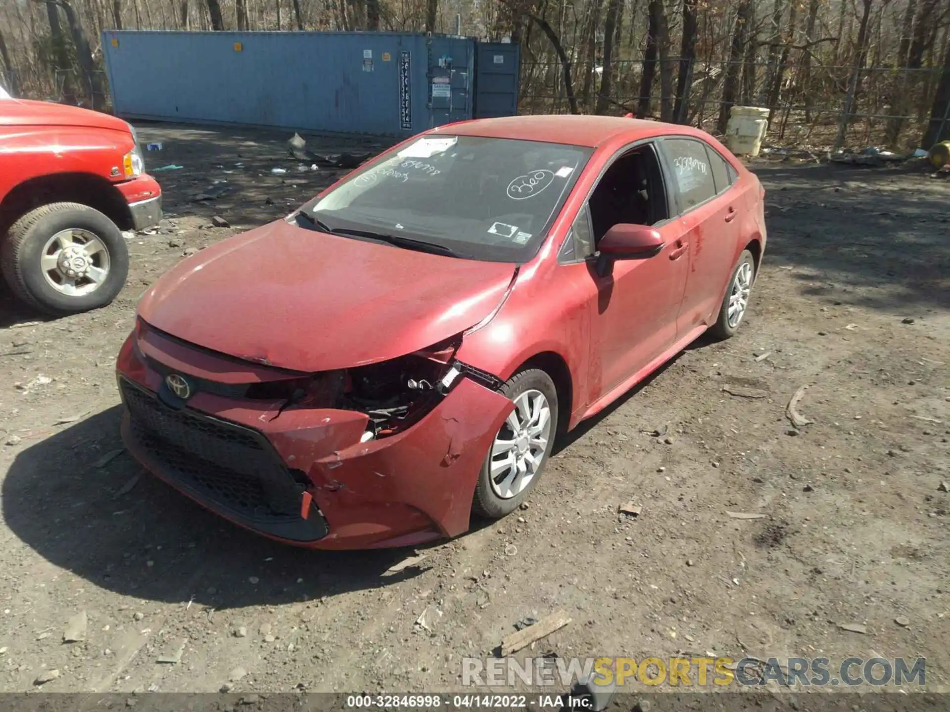 2 Photograph of a damaged car JTDEPRAE1LJ045057 TOYOTA COROLLA 2020