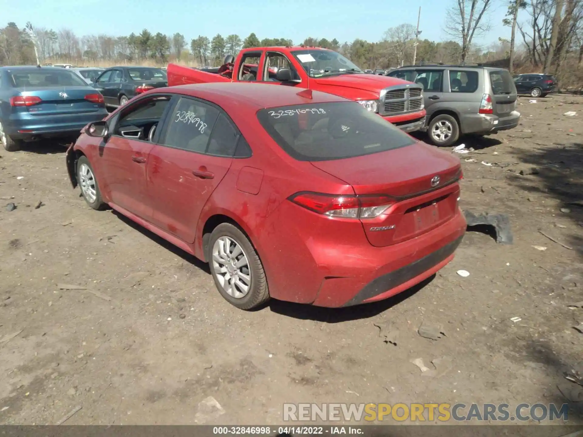 3 Photograph of a damaged car JTDEPRAE1LJ045057 TOYOTA COROLLA 2020