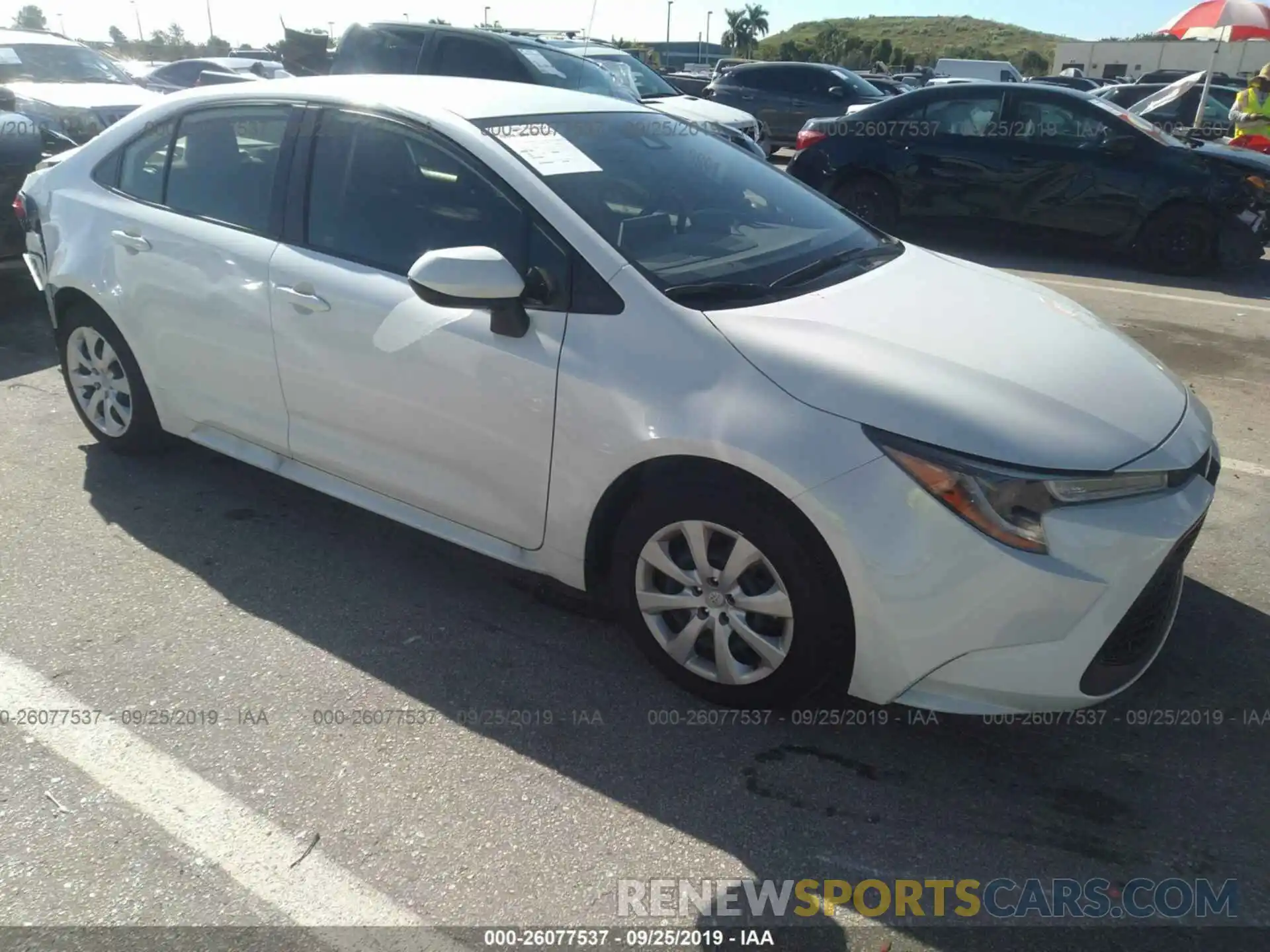 1 Photograph of a damaged car JTDEPRAE1LJ045690 TOYOTA COROLLA 2020