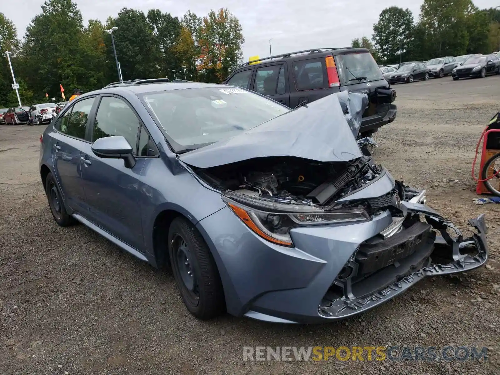 1 Photograph of a damaged car JTDEPRAE1LJ047214 TOYOTA COROLLA 2020