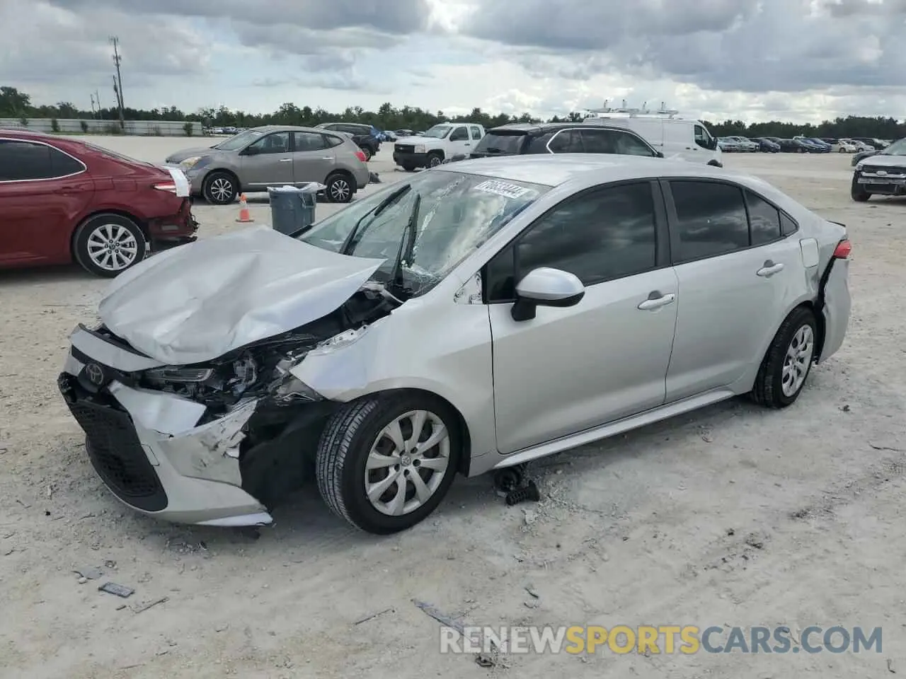 1 Photograph of a damaged car JTDEPRAE1LJ054146 TOYOTA COROLLA 2020