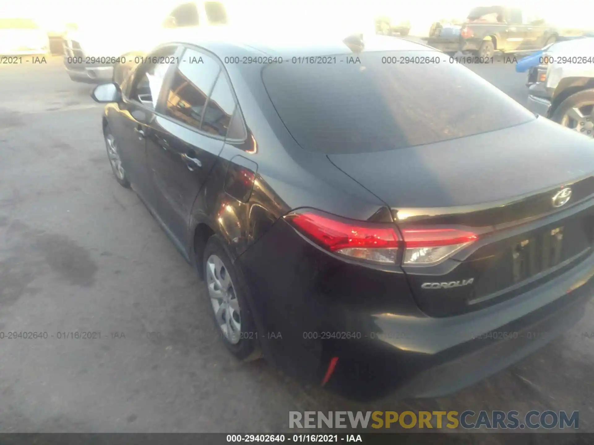 3 Photograph of a damaged car JTDEPRAE1LJ054633 TOYOTA COROLLA 2020