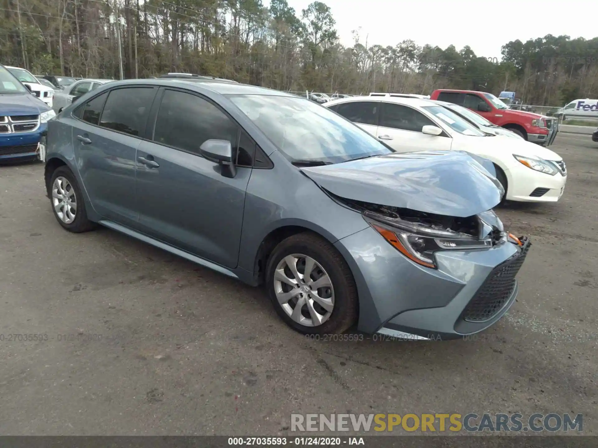 1 Photograph of a damaged car JTDEPRAE1LJ062165 TOYOTA COROLLA 2020