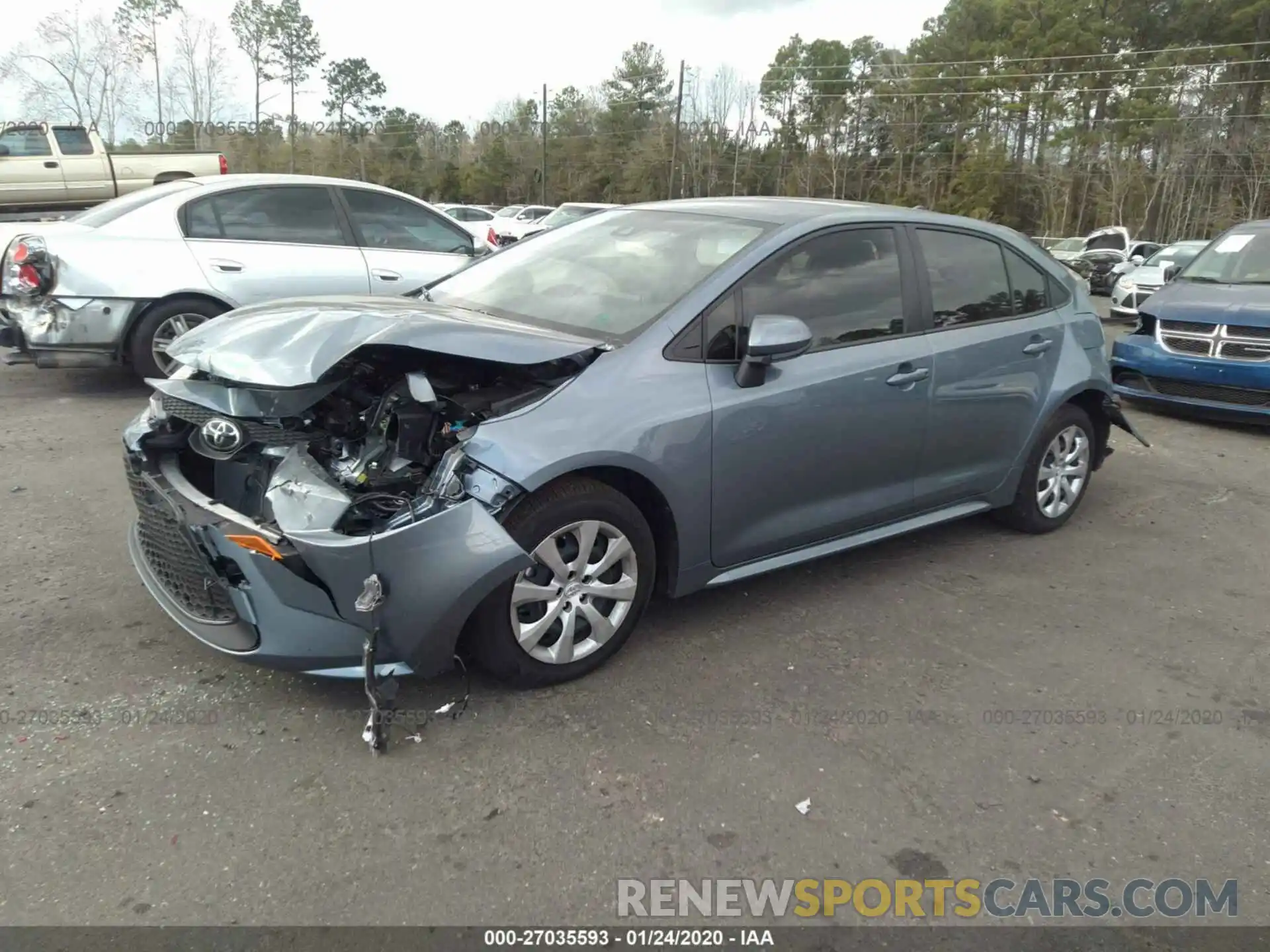 2 Photograph of a damaged car JTDEPRAE1LJ062165 TOYOTA COROLLA 2020