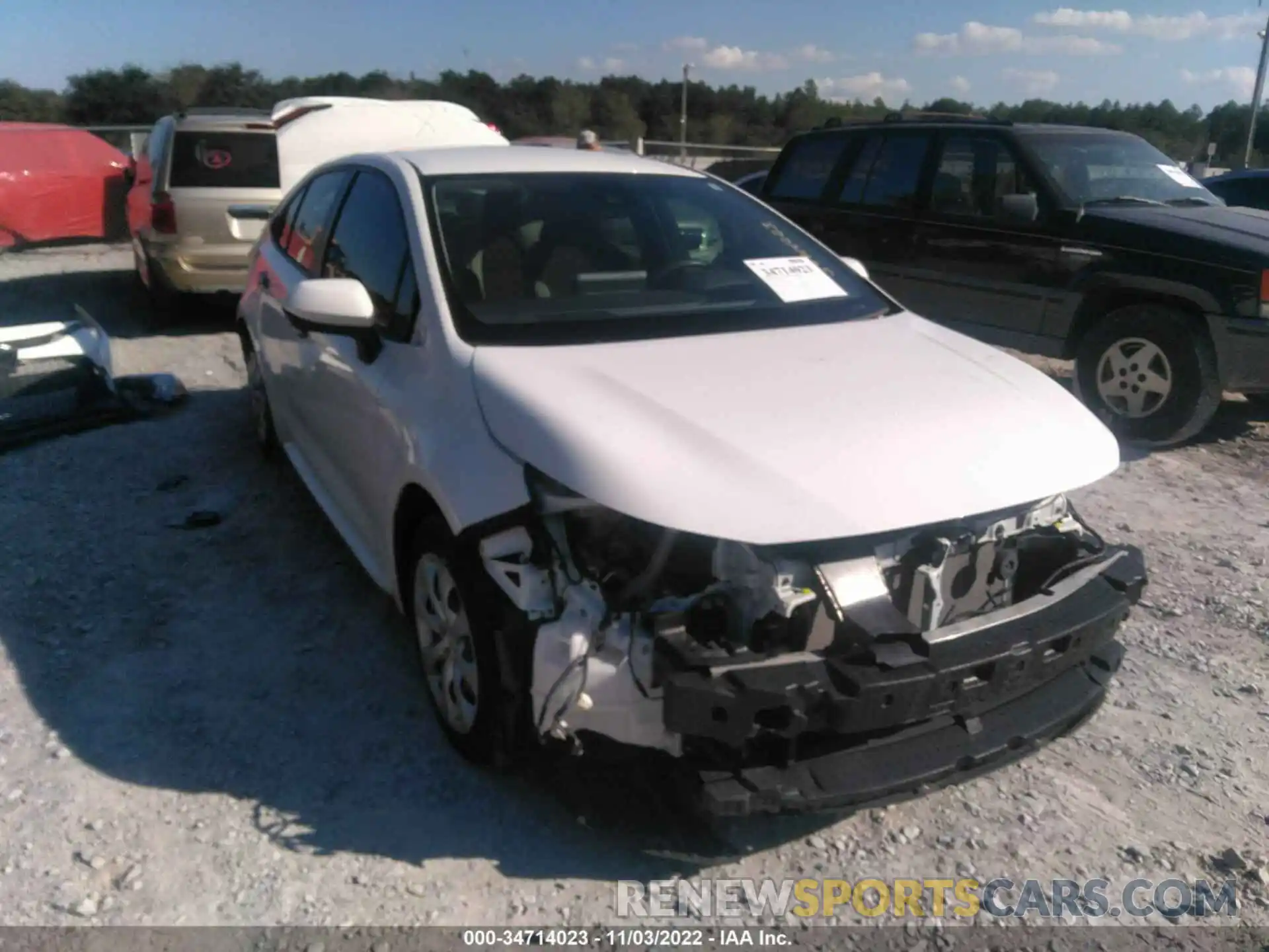 1 Photograph of a damaged car JTDEPRAE1LJ070251 TOYOTA COROLLA 2020