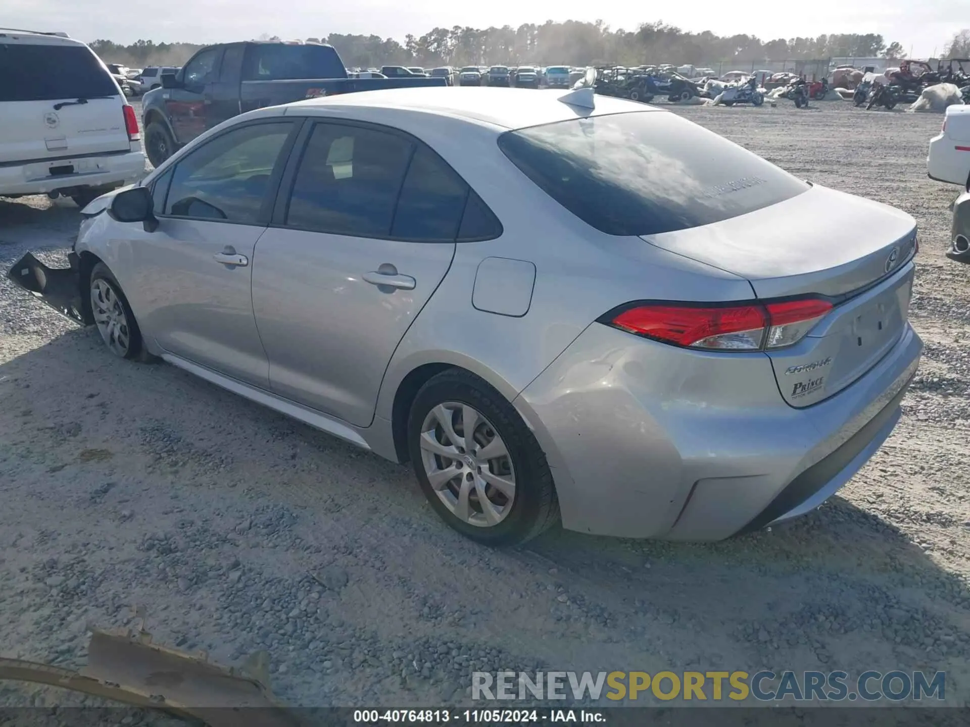 3 Photograph of a damaged car JTDEPRAE1LJ077524 TOYOTA COROLLA 2020
