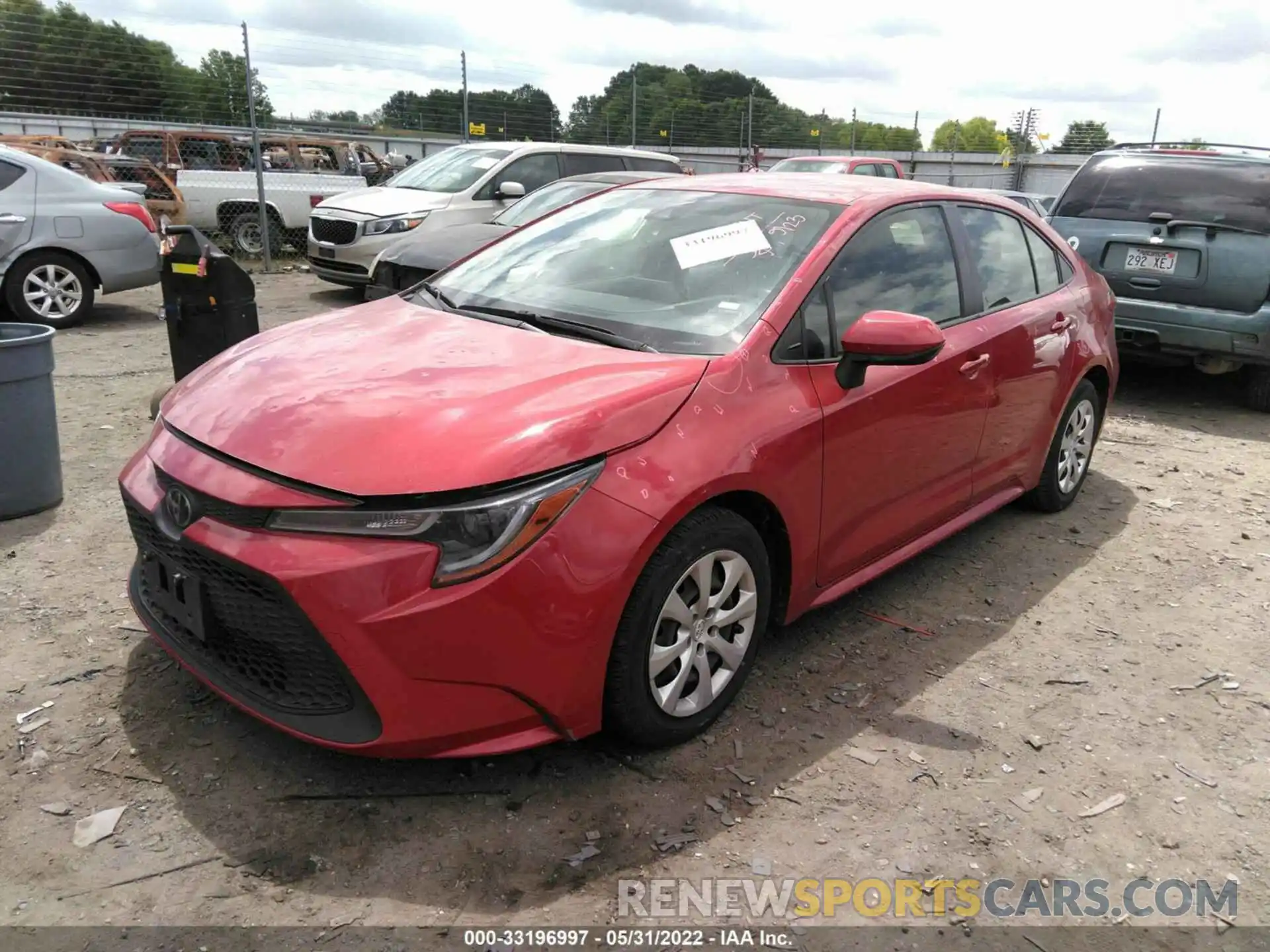 2 Photograph of a damaged car JTDEPRAE1LJ084599 TOYOTA COROLLA 2020