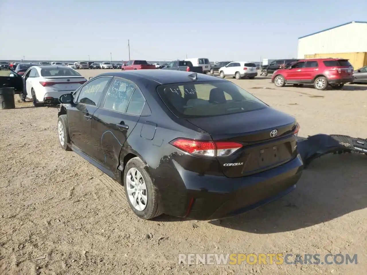 3 Photograph of a damaged car JTDEPRAE1LJ084764 TOYOTA COROLLA 2020