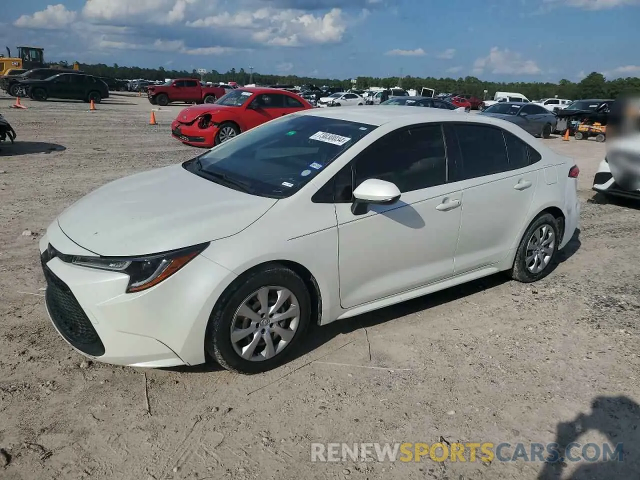1 Photograph of a damaged car JTDEPRAE1LJ084926 TOYOTA COROLLA 2020
