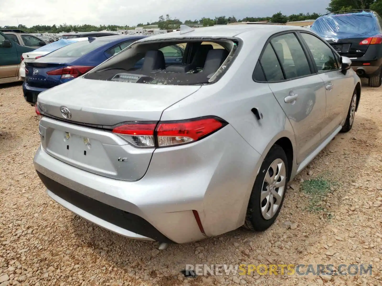 4 Photograph of a damaged car JTDEPRAE1LJ088345 TOYOTA COROLLA 2020