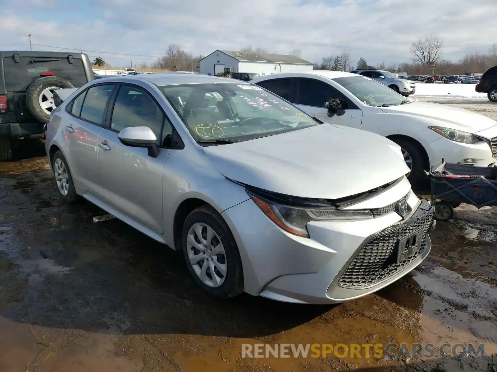 1 Photograph of a damaged car JTDEPRAE1LJ093996 TOYOTA COROLLA 2020