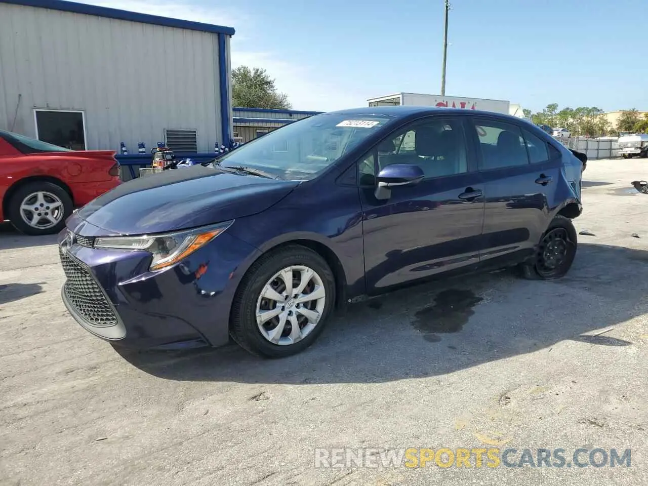 1 Photograph of a damaged car JTDEPRAE1LJ100865 TOYOTA COROLLA 2020