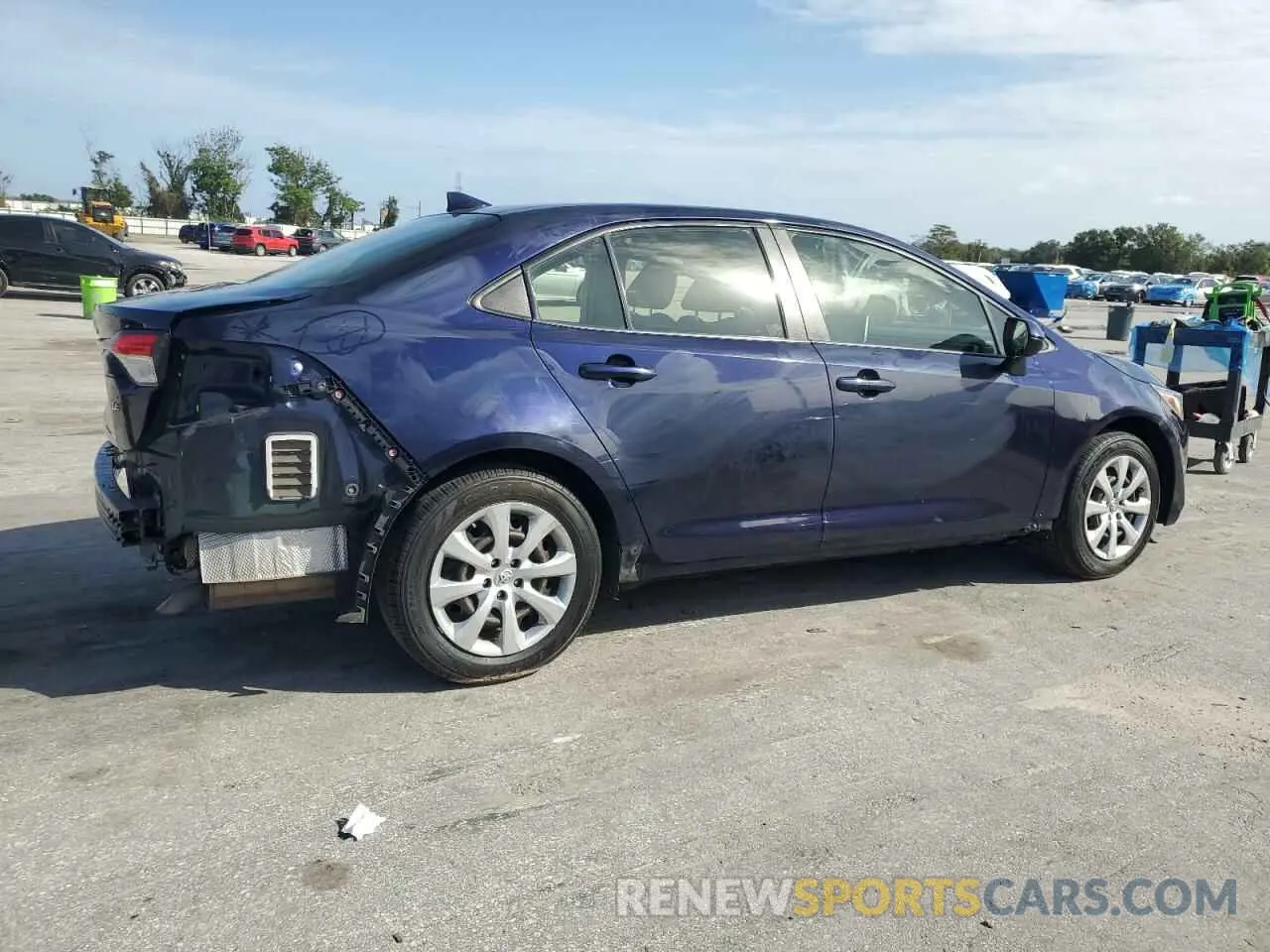 3 Photograph of a damaged car JTDEPRAE1LJ100865 TOYOTA COROLLA 2020