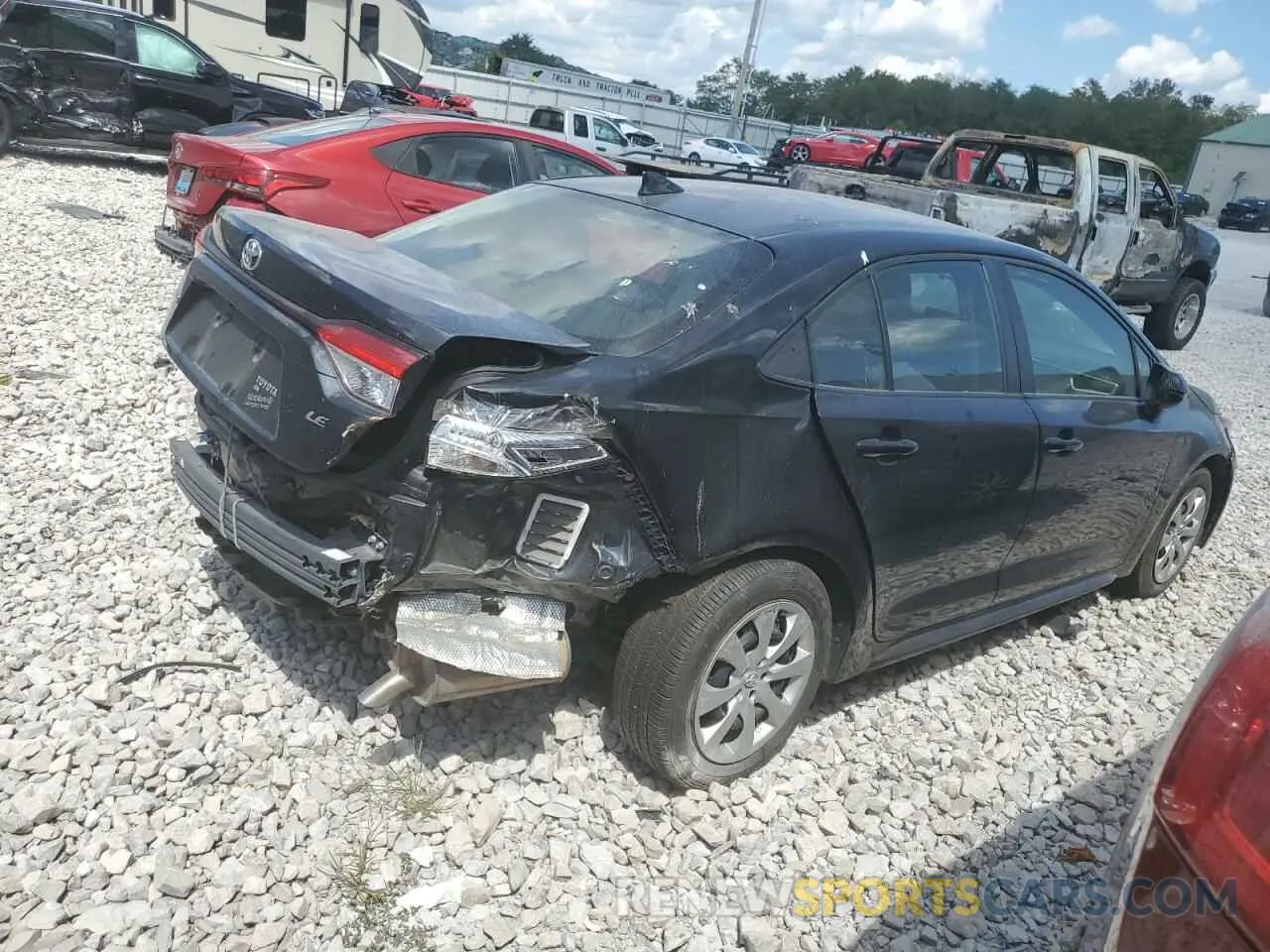 3 Photograph of a damaged car JTDEPRAE1LJ103734 TOYOTA COROLLA 2020