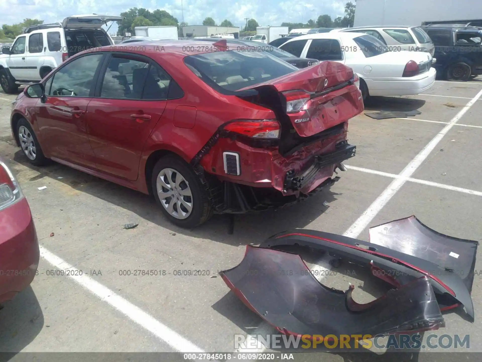 3 Photograph of a damaged car JTDEPRAE1LJ105533 TOYOTA COROLLA 2020