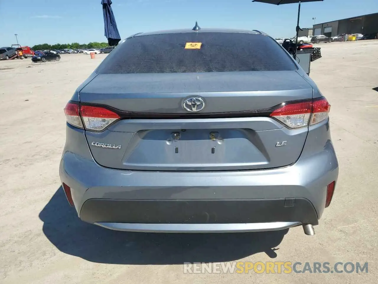 6 Photograph of a damaged car JTDEPRAE1LJ107069 TOYOTA COROLLA 2020