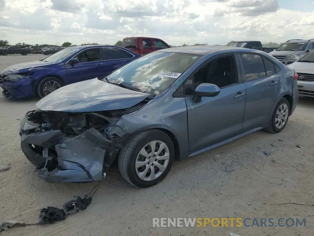 1 Photograph of a damaged car JTDEPRAE1LJ110912 TOYOTA COROLLA 2020