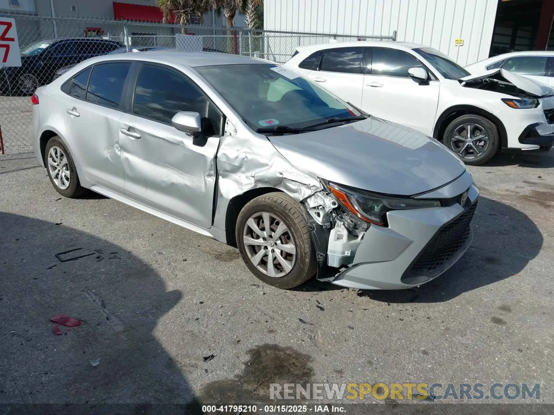 1 Photograph of a damaged car JTDEPRAE1LJ112725 TOYOTA COROLLA 2020