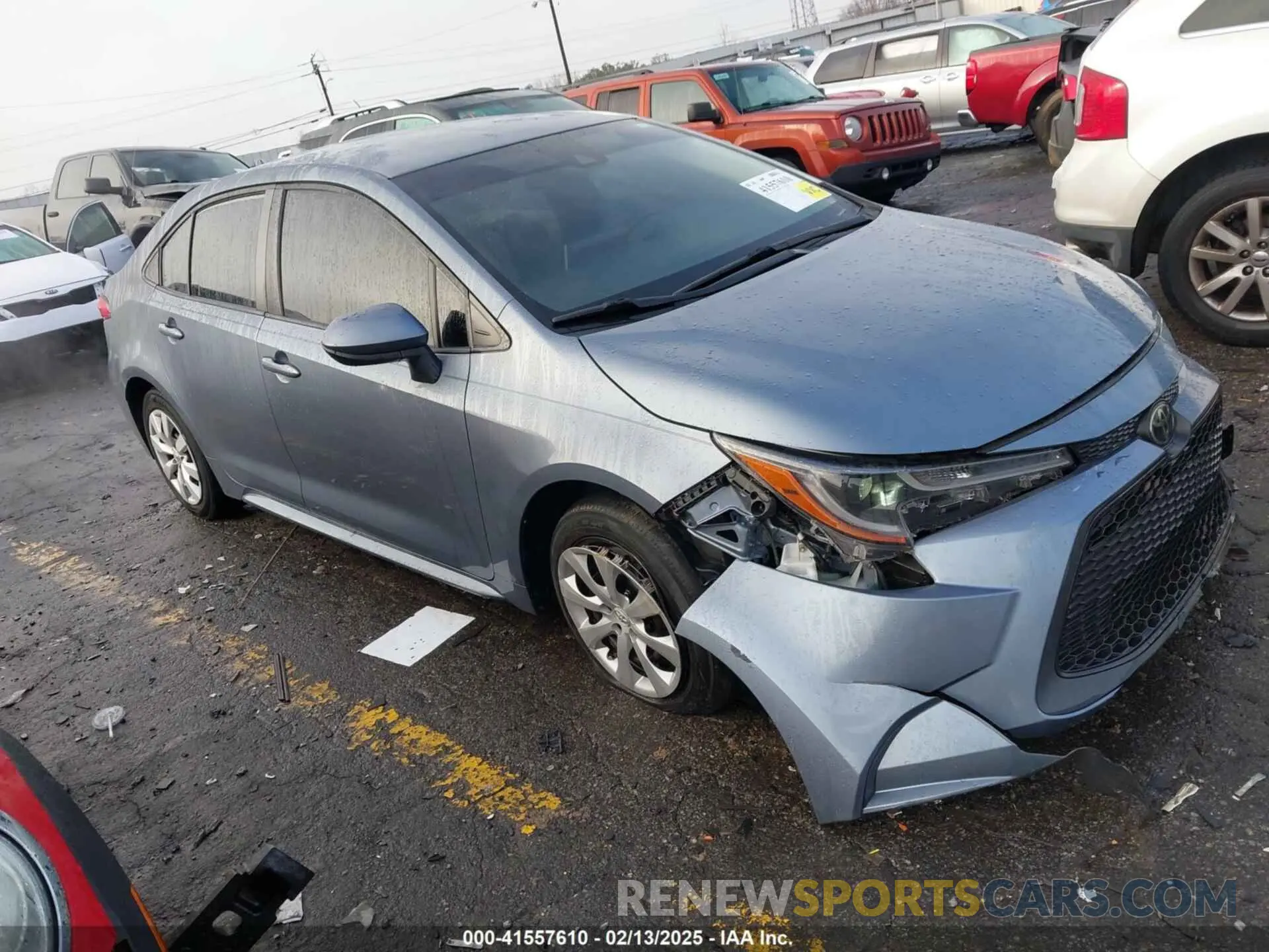 1 Photograph of a damaged car JTDEPRAE1LJ116791 TOYOTA COROLLA 2020