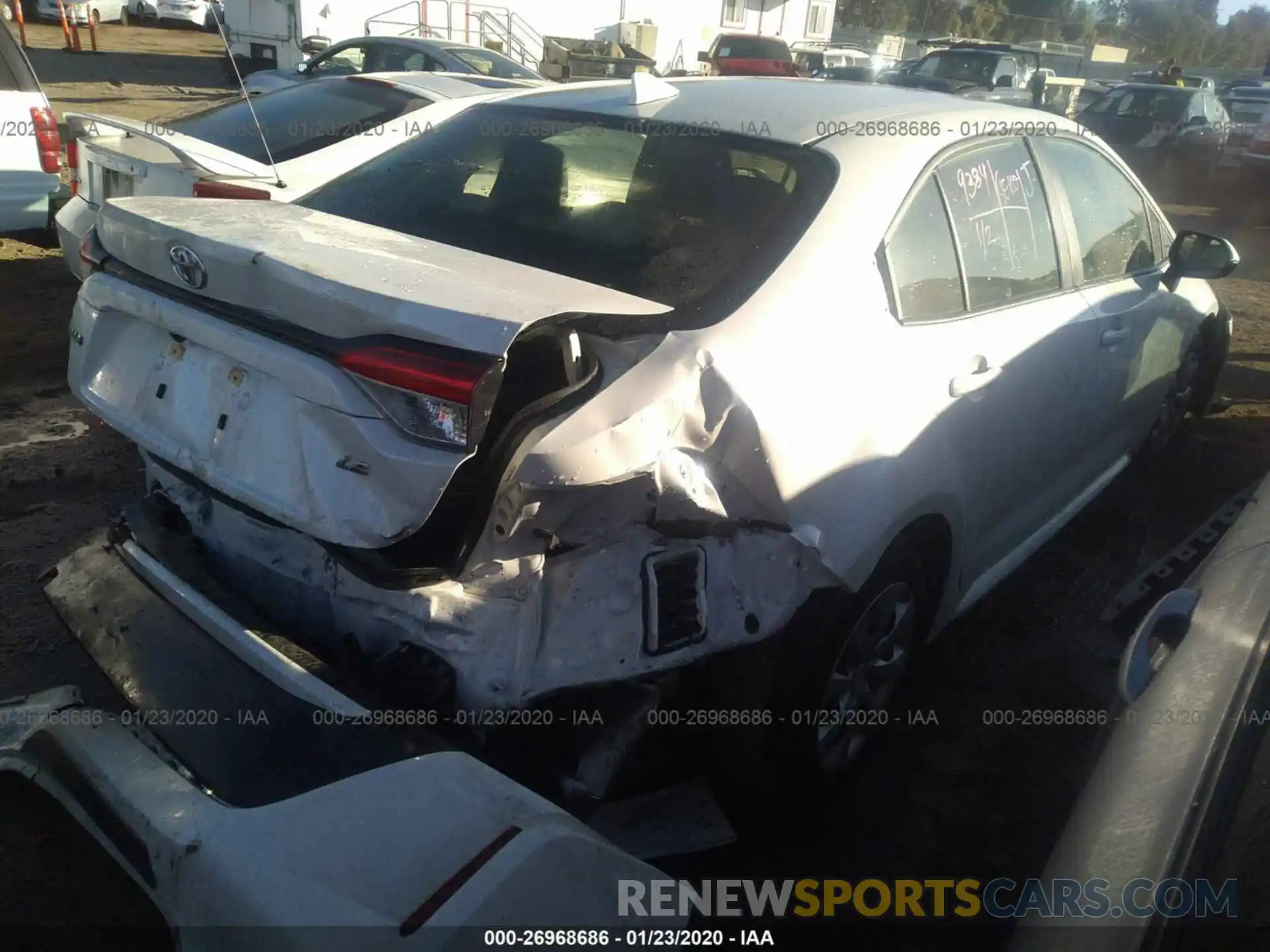 4 Photograph of a damaged car JTDEPRAE2LJ005487 TOYOTA COROLLA 2020