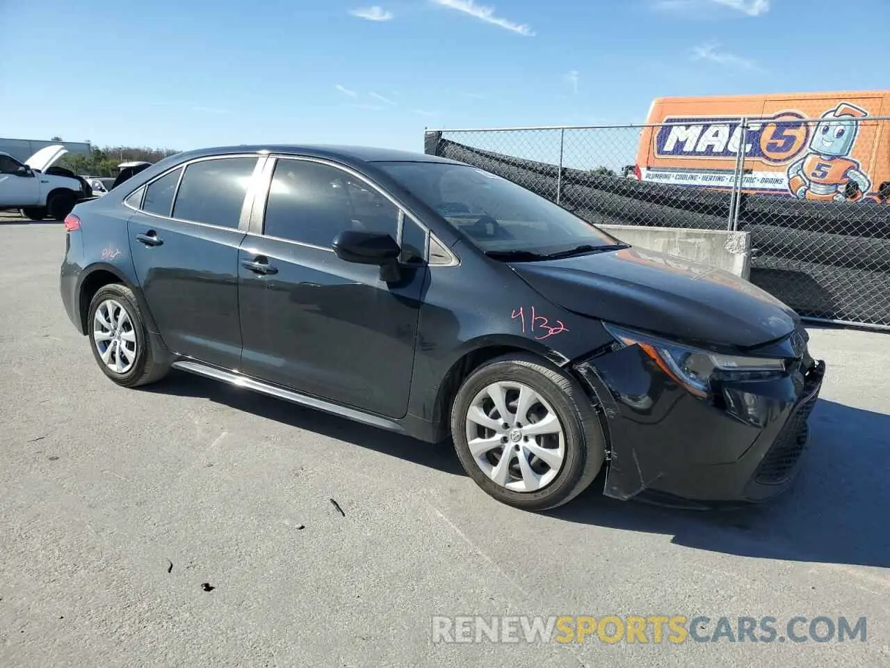 4 Photograph of a damaged car JTDEPRAE2LJ013086 TOYOTA COROLLA 2020