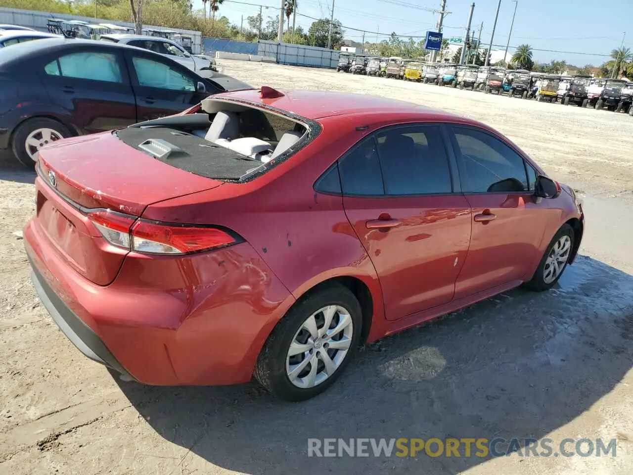 3 Photograph of a damaged car JTDEPRAE2LJ020006 TOYOTA COROLLA 2020