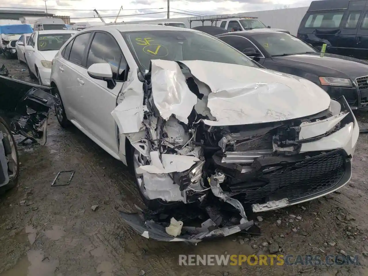 1 Photograph of a damaged car JTDEPRAE2LJ022208 TOYOTA COROLLA 2020