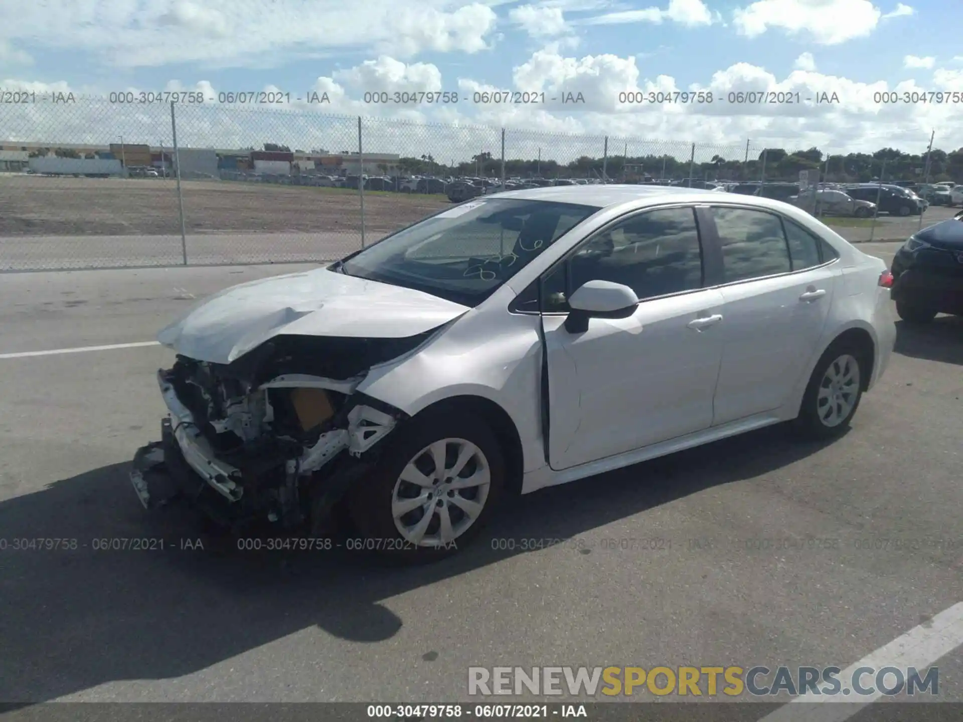 2 Photograph of a damaged car JTDEPRAE2LJ028316 TOYOTA COROLLA 2020