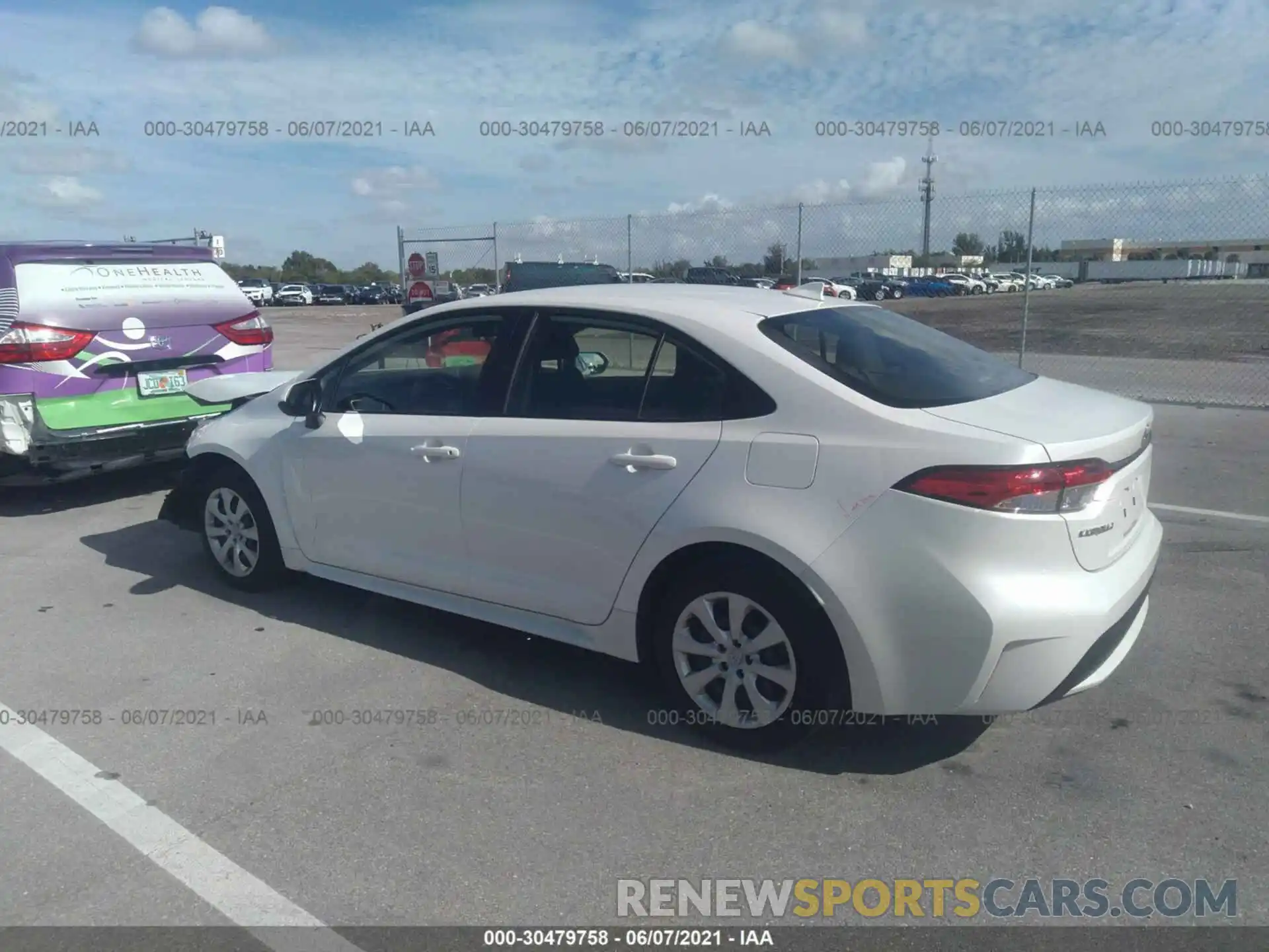 3 Photograph of a damaged car JTDEPRAE2LJ028316 TOYOTA COROLLA 2020