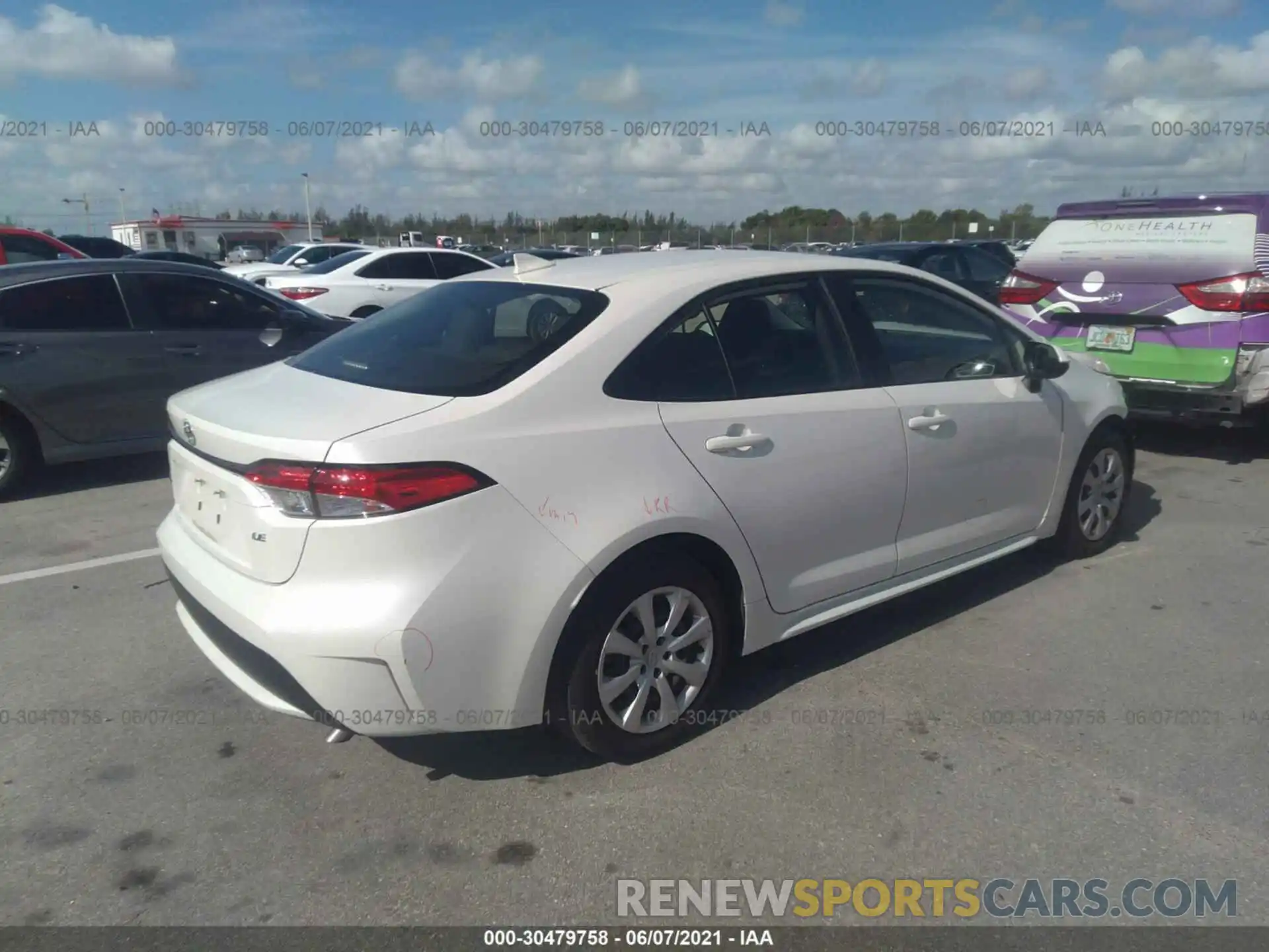 4 Photograph of a damaged car JTDEPRAE2LJ028316 TOYOTA COROLLA 2020