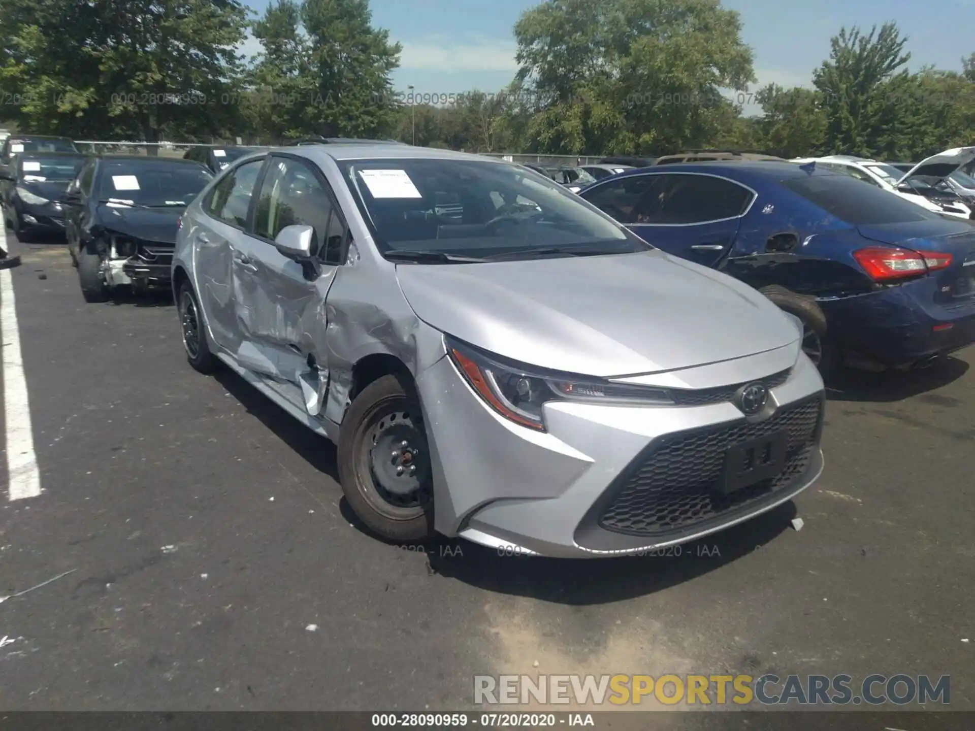 1 Photograph of a damaged car JTDEPRAE2LJ029434 TOYOTA COROLLA 2020