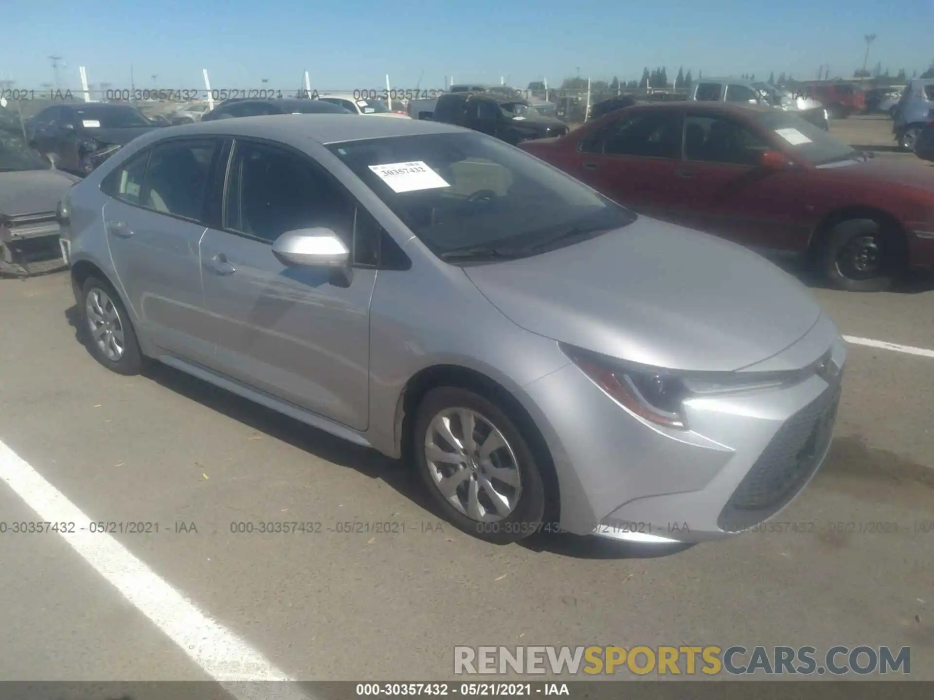 1 Photograph of a damaged car JTDEPRAE2LJ040210 TOYOTA COROLLA 2020