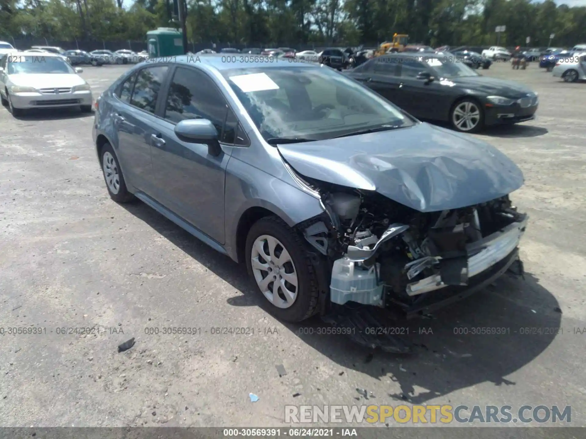 1 Photograph of a damaged car JTDEPRAE2LJ041647 TOYOTA COROLLA 2020