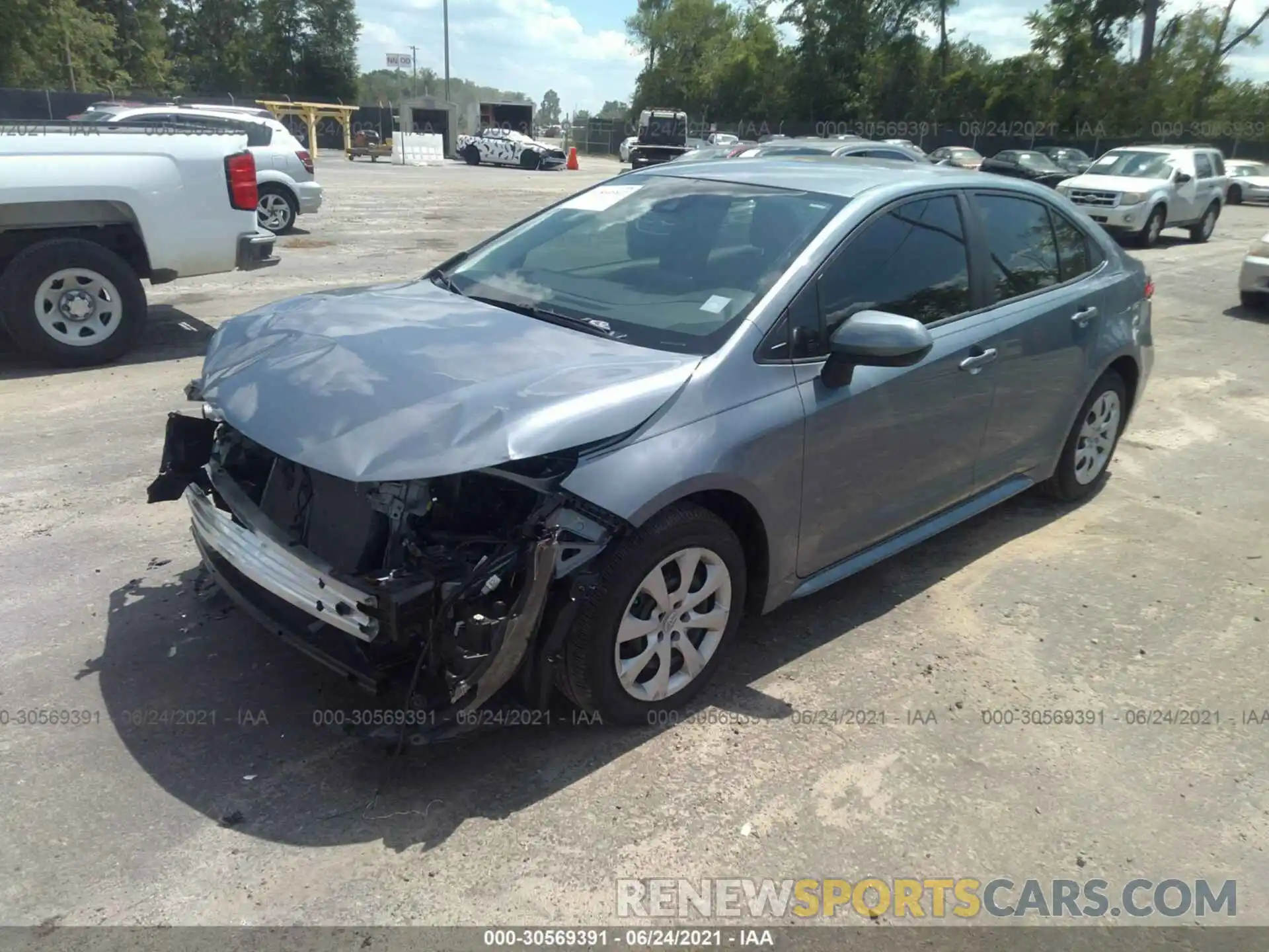 2 Photograph of a damaged car JTDEPRAE2LJ041647 TOYOTA COROLLA 2020