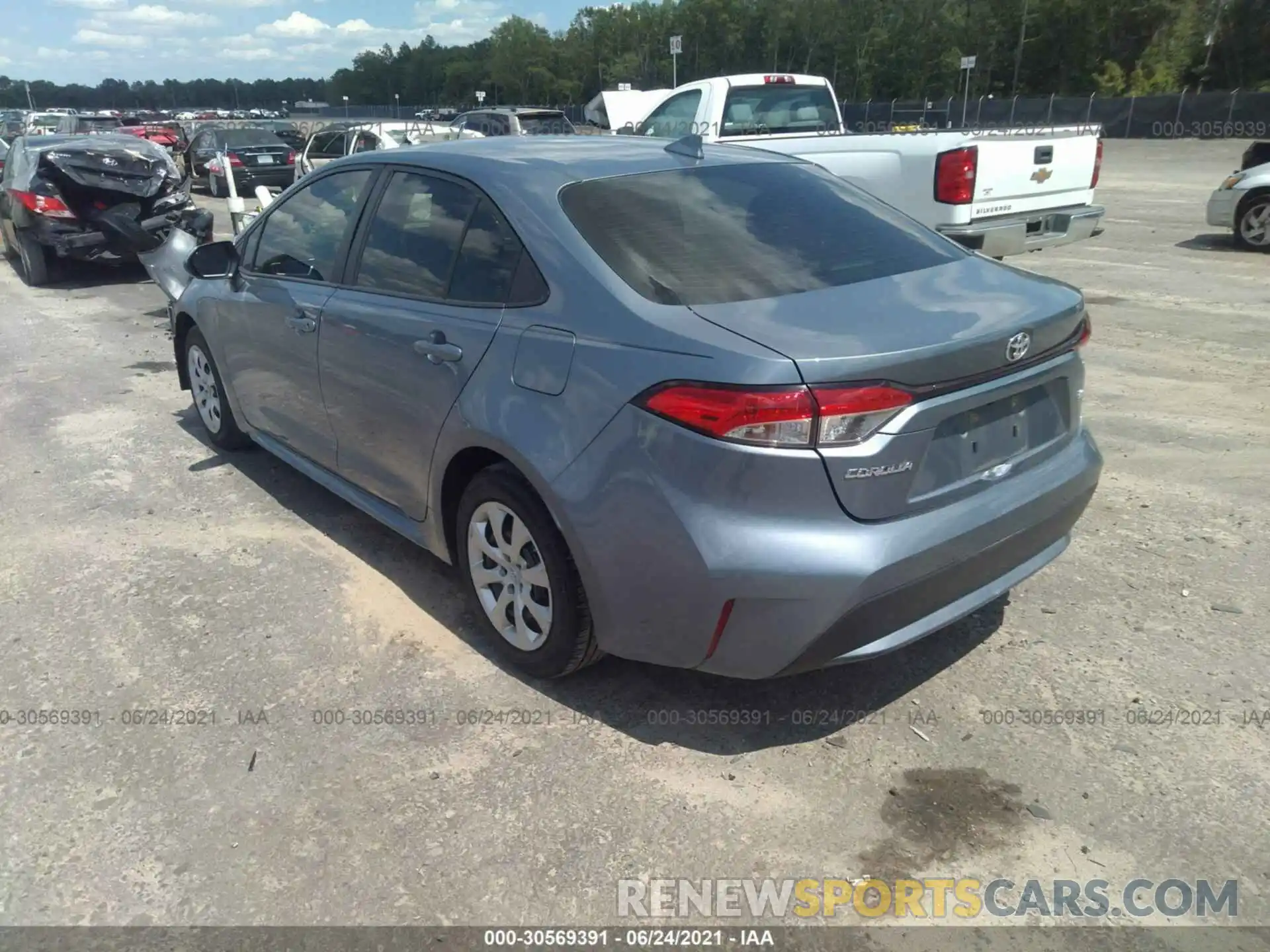 3 Photograph of a damaged car JTDEPRAE2LJ041647 TOYOTA COROLLA 2020