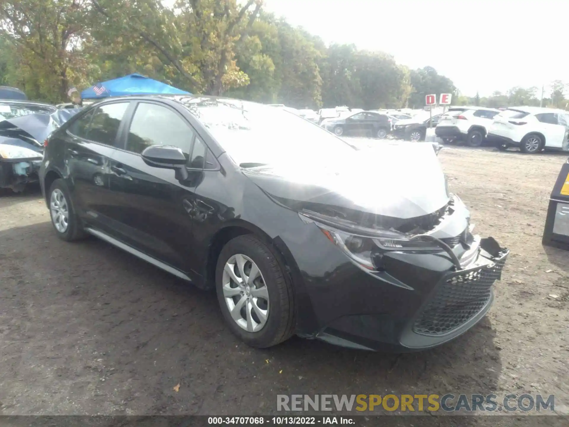 1 Photograph of a damaged car JTDEPRAE2LJ042801 TOYOTA COROLLA 2020