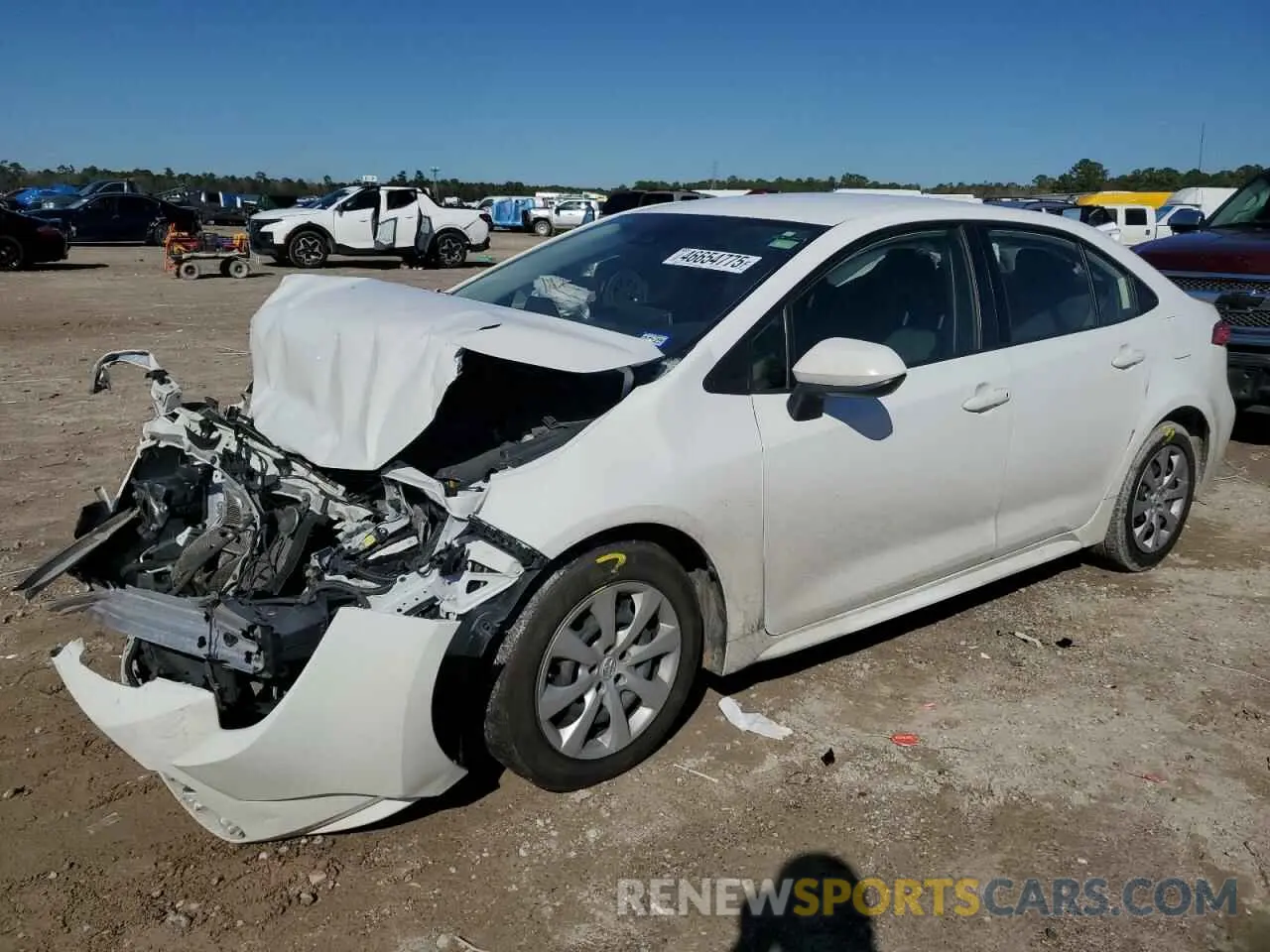 1 Photograph of a damaged car JTDEPRAE2LJ043415 TOYOTA COROLLA 2020