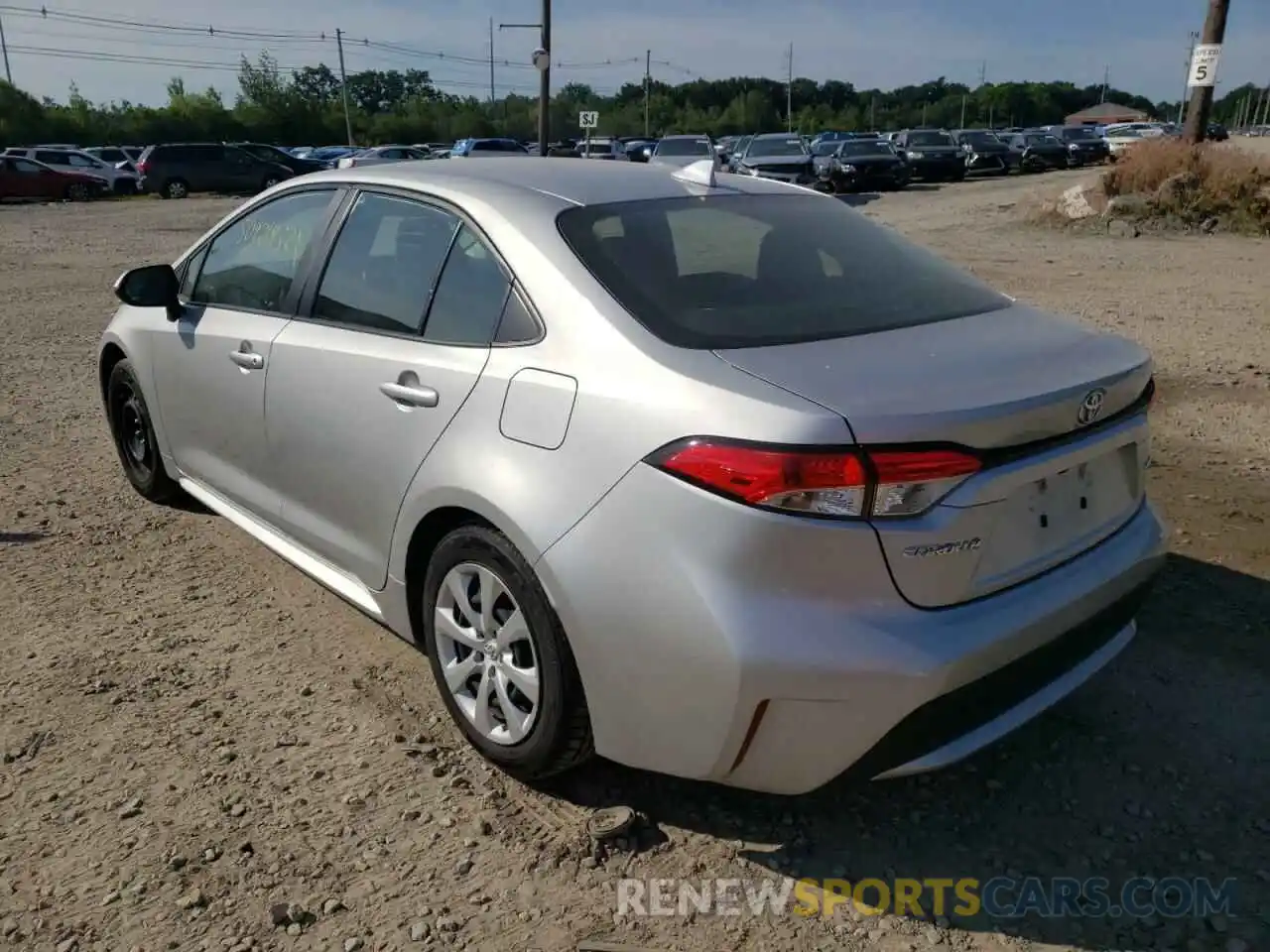 3 Photograph of a damaged car JTDEPRAE2LJ046752 TOYOTA COROLLA 2020