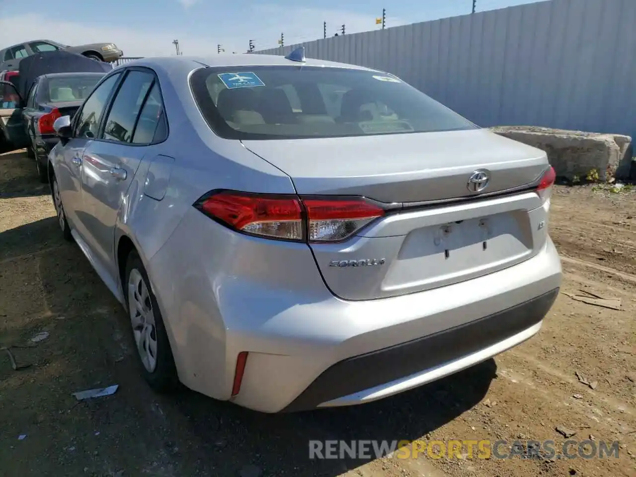 3 Photograph of a damaged car JTDEPRAE2LJ047125 TOYOTA COROLLA 2020