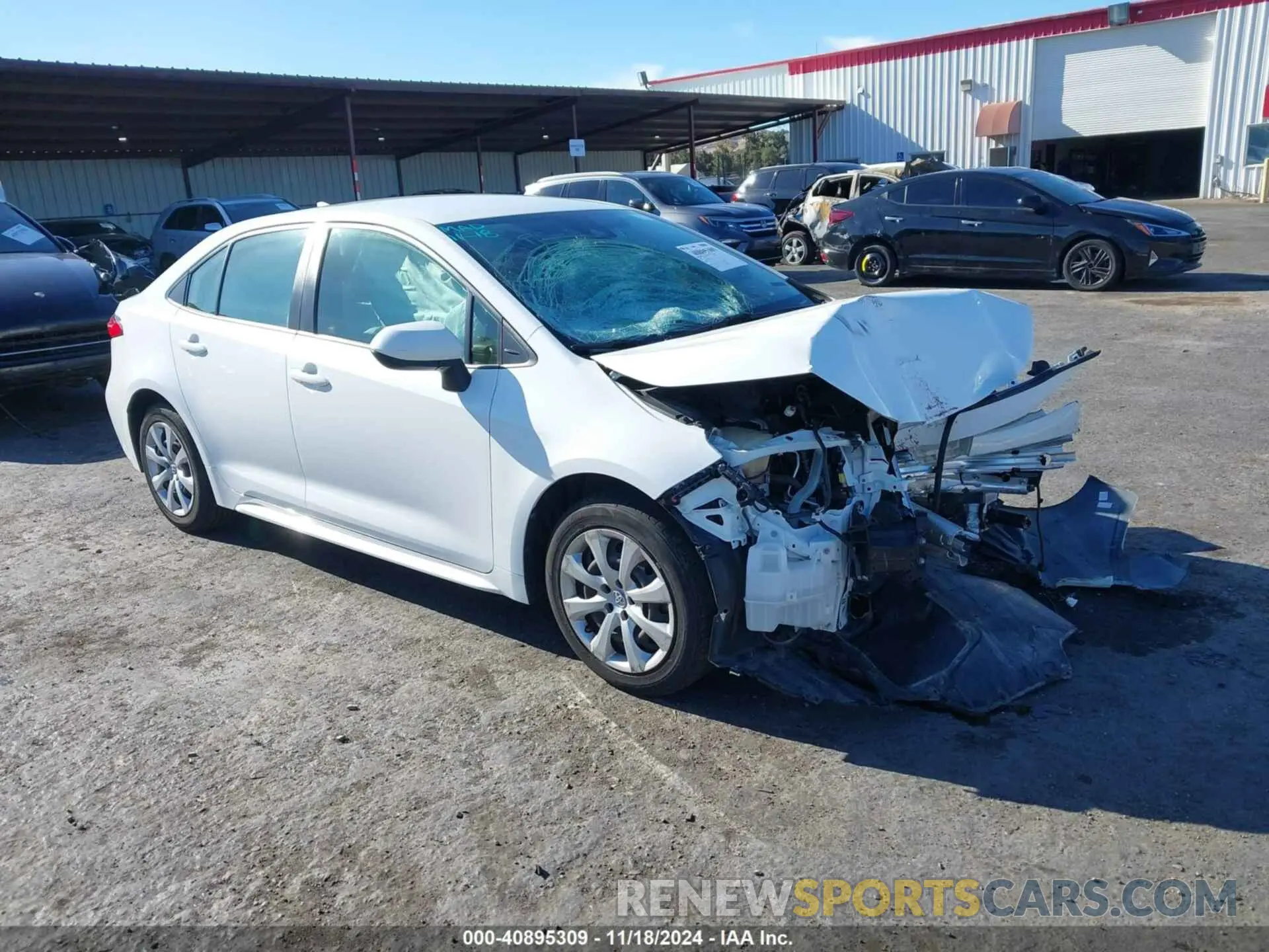 1 Photograph of a damaged car JTDEPRAE2LJ052776 TOYOTA COROLLA 2020