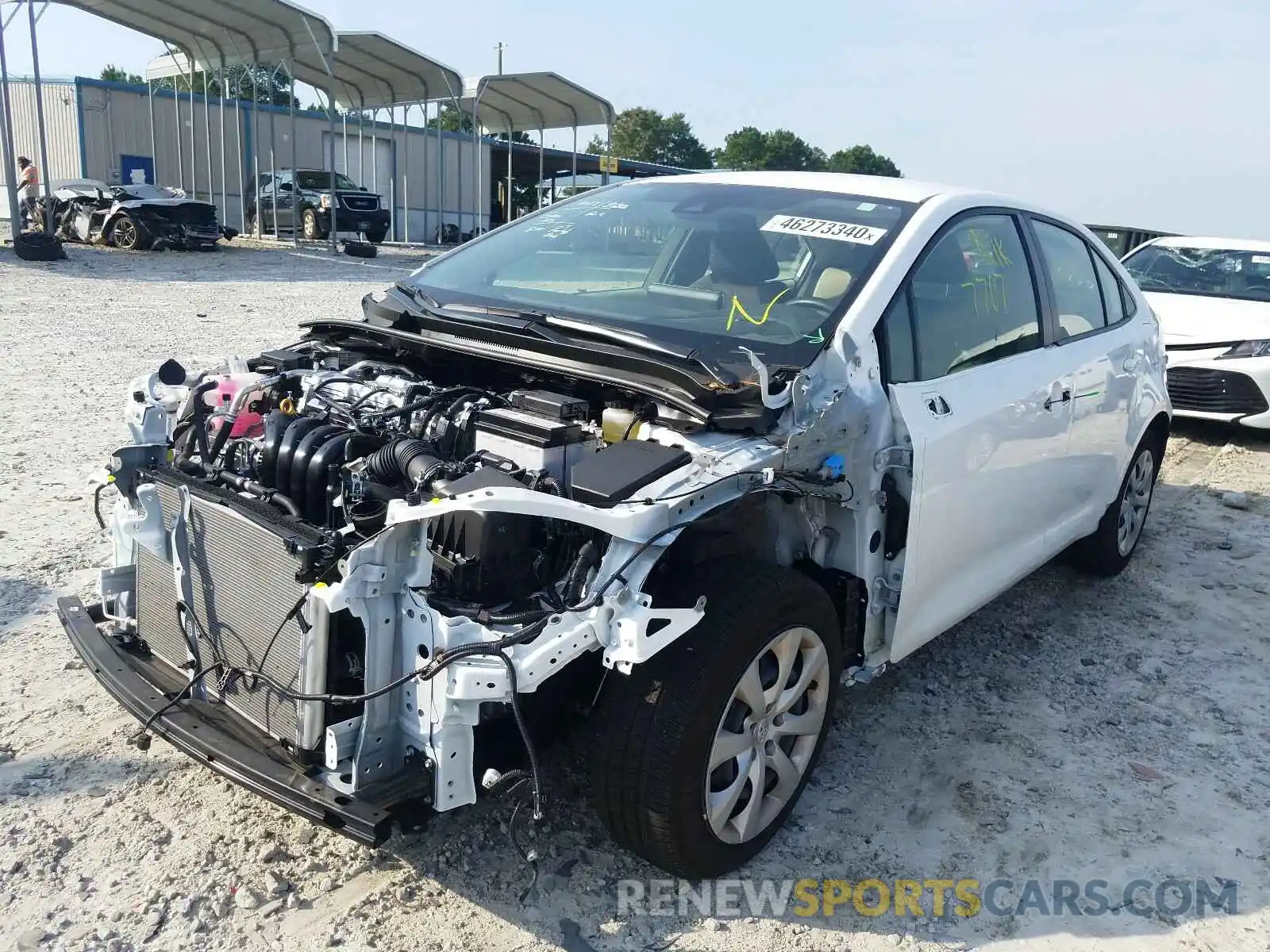 2 Photograph of a damaged car JTDEPRAE2LJ054222 TOYOTA COROLLA 2020