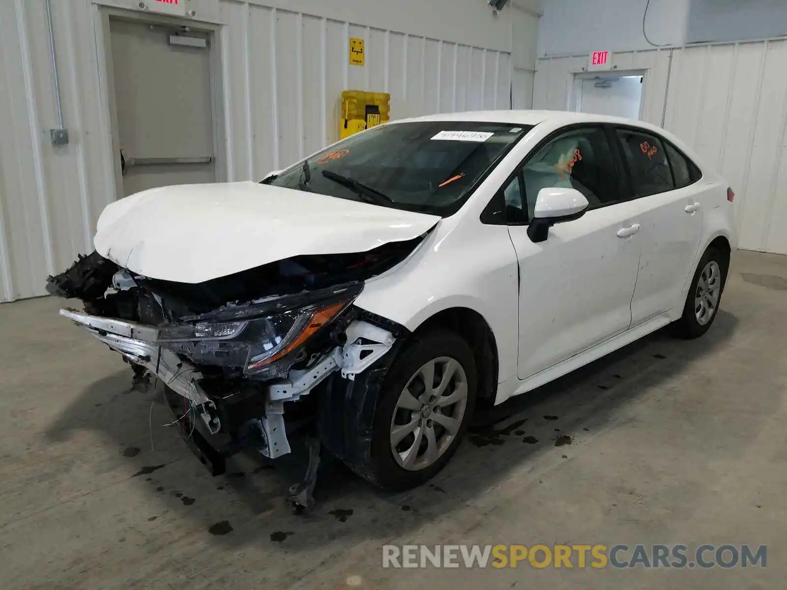 2 Photograph of a damaged car JTDEPRAE2LJ069643 TOYOTA COROLLA 2020