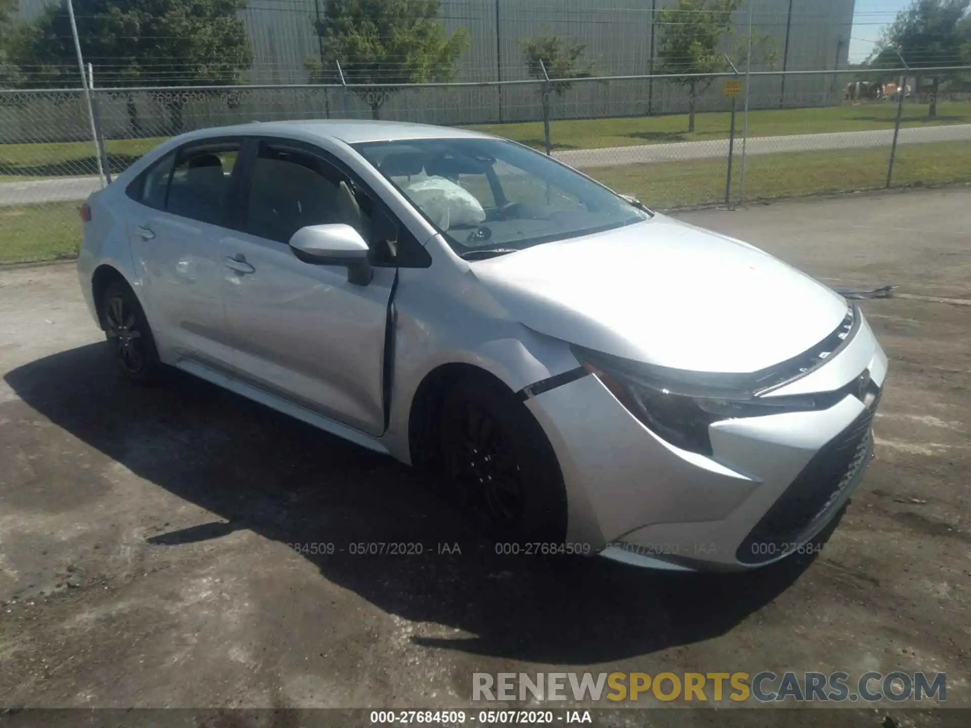 1 Photograph of a damaged car JTDEPRAE2LJ073479 TOYOTA COROLLA 2020