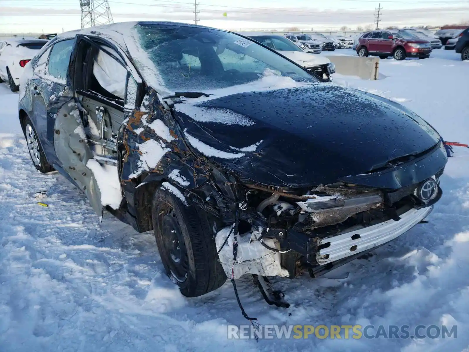 1 Photograph of a damaged car JTDEPRAE2LJ083512 TOYOTA COROLLA 2020