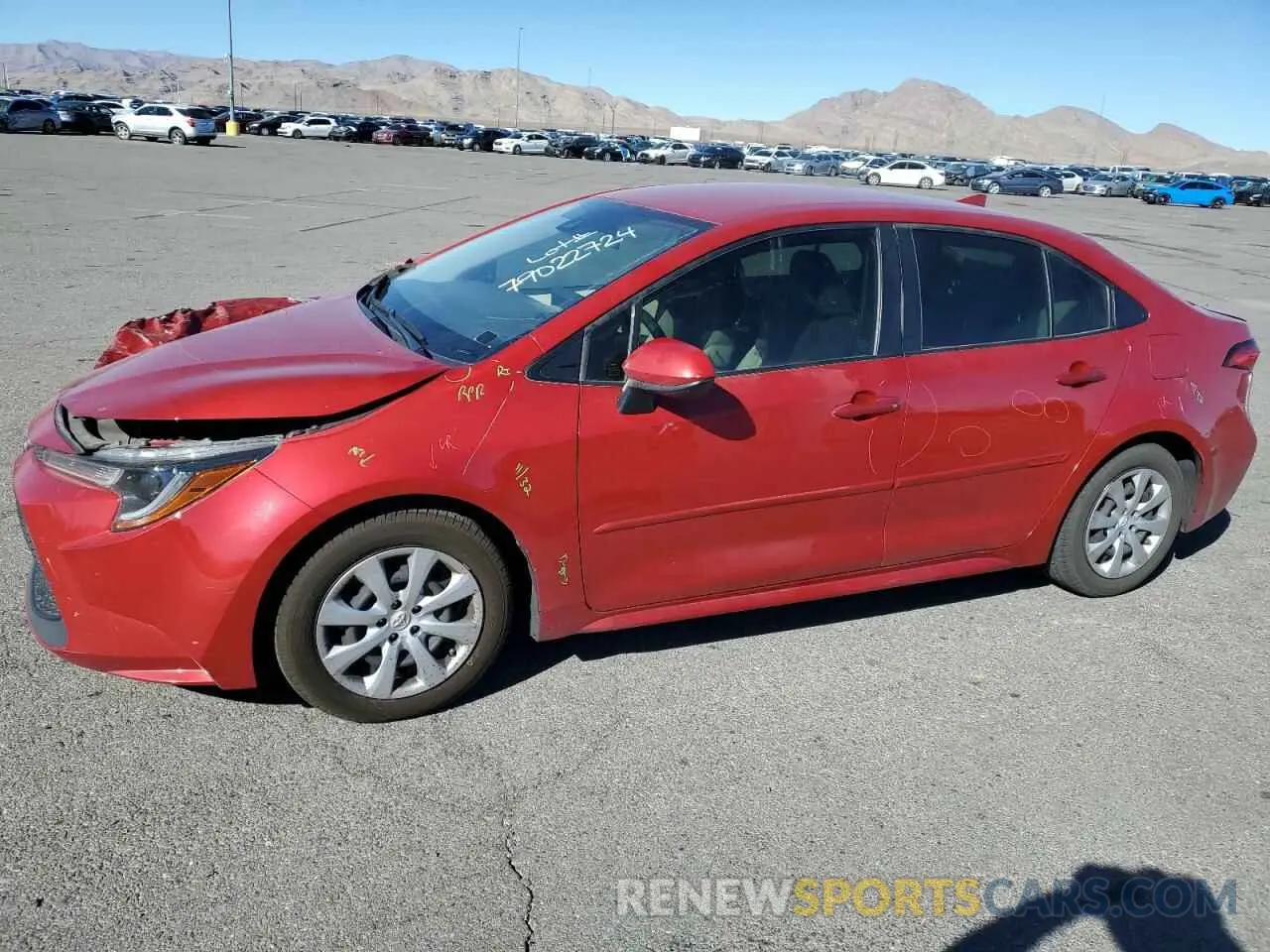 1 Photograph of a damaged car JTDEPRAE2LJ084661 TOYOTA COROLLA 2020