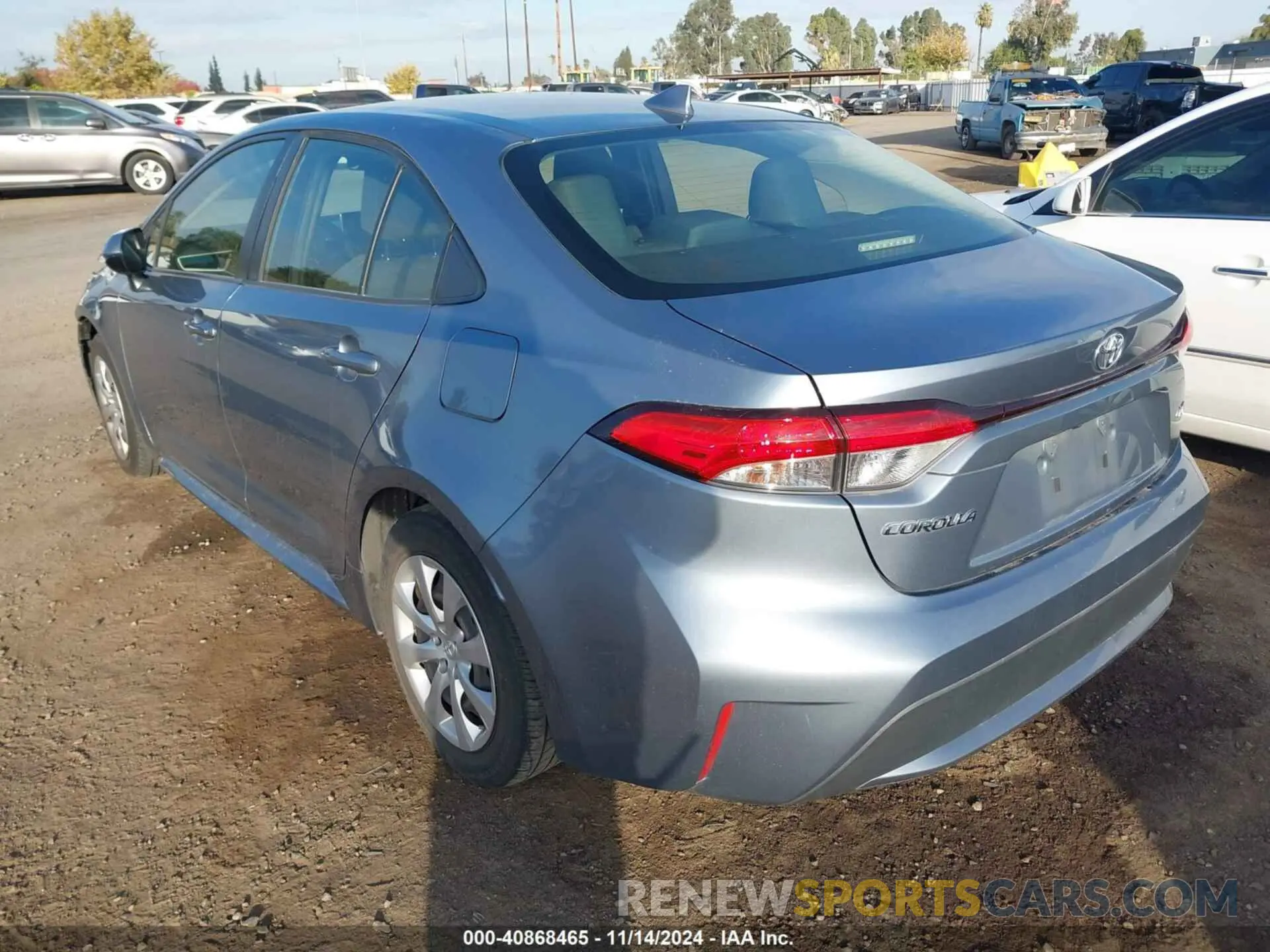 3 Photograph of a damaged car JTDEPRAE2LJ094834 TOYOTA COROLLA 2020