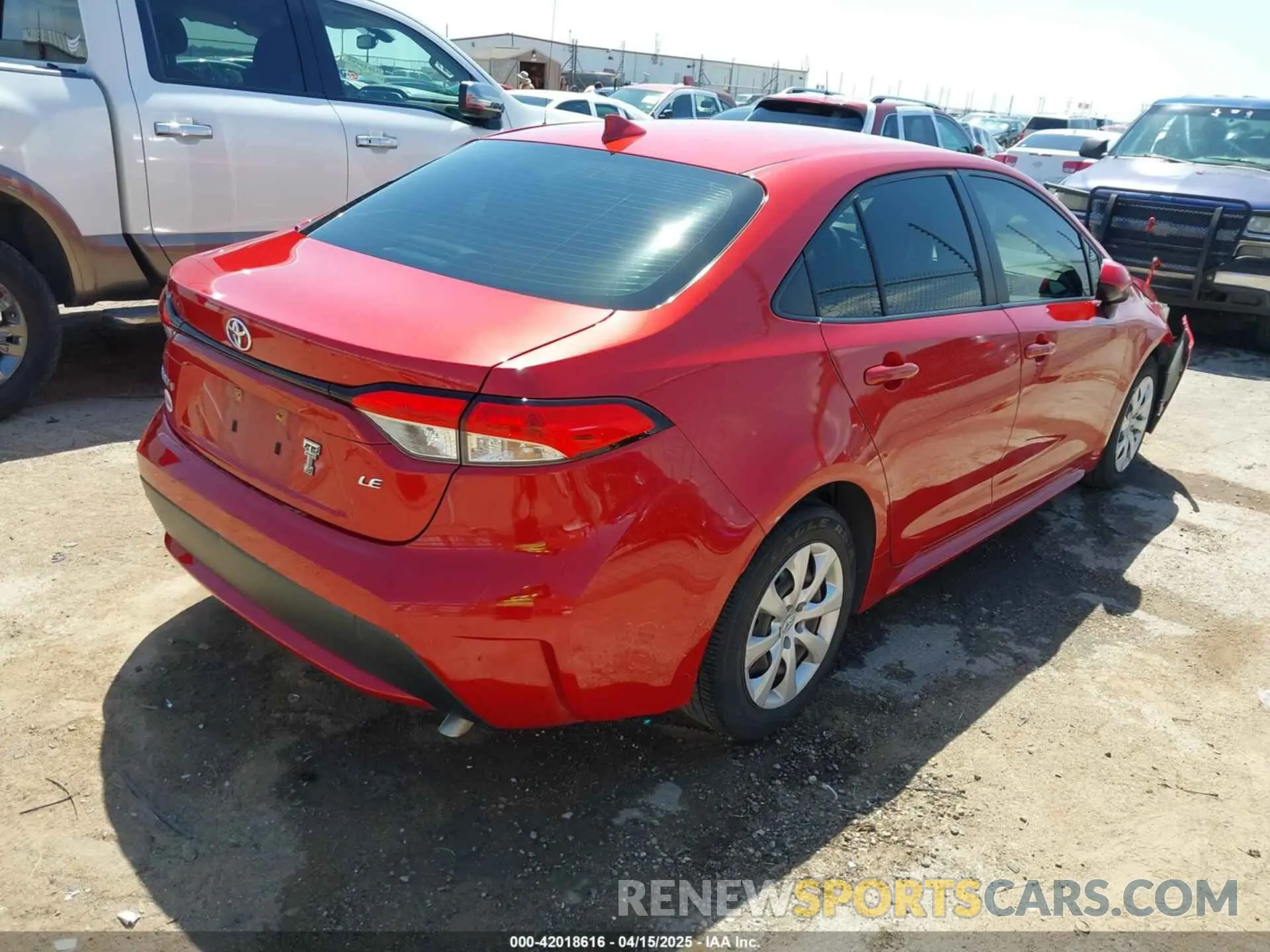 4 Photograph of a damaged car JTDEPRAE2LJ105329 TOYOTA COROLLA 2020