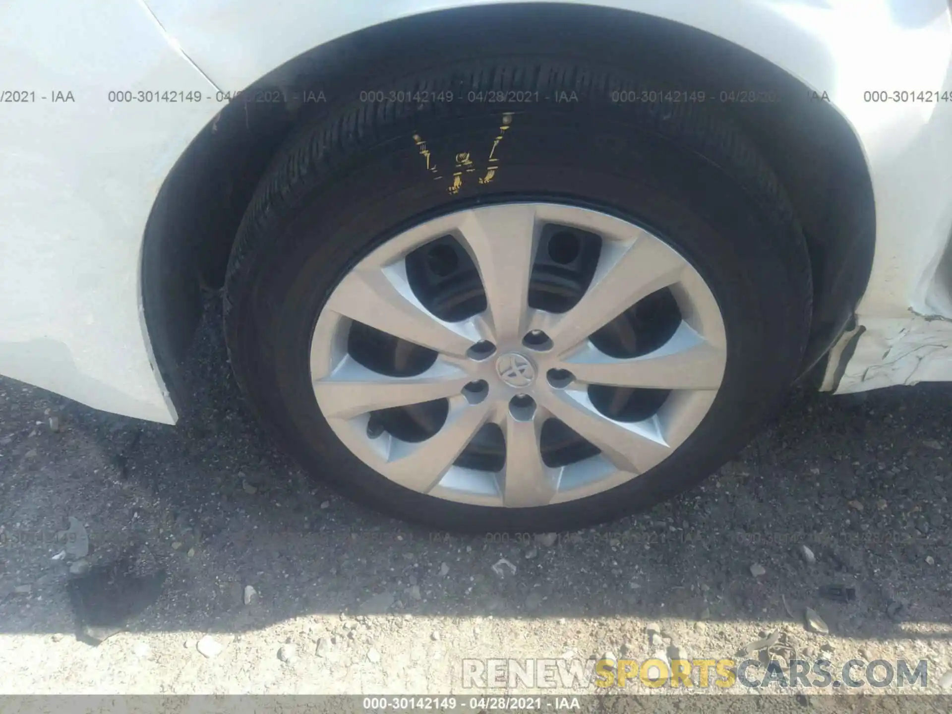 14 Photograph of a damaged car JTDEPRAE2LJ106545 TOYOTA COROLLA 2020