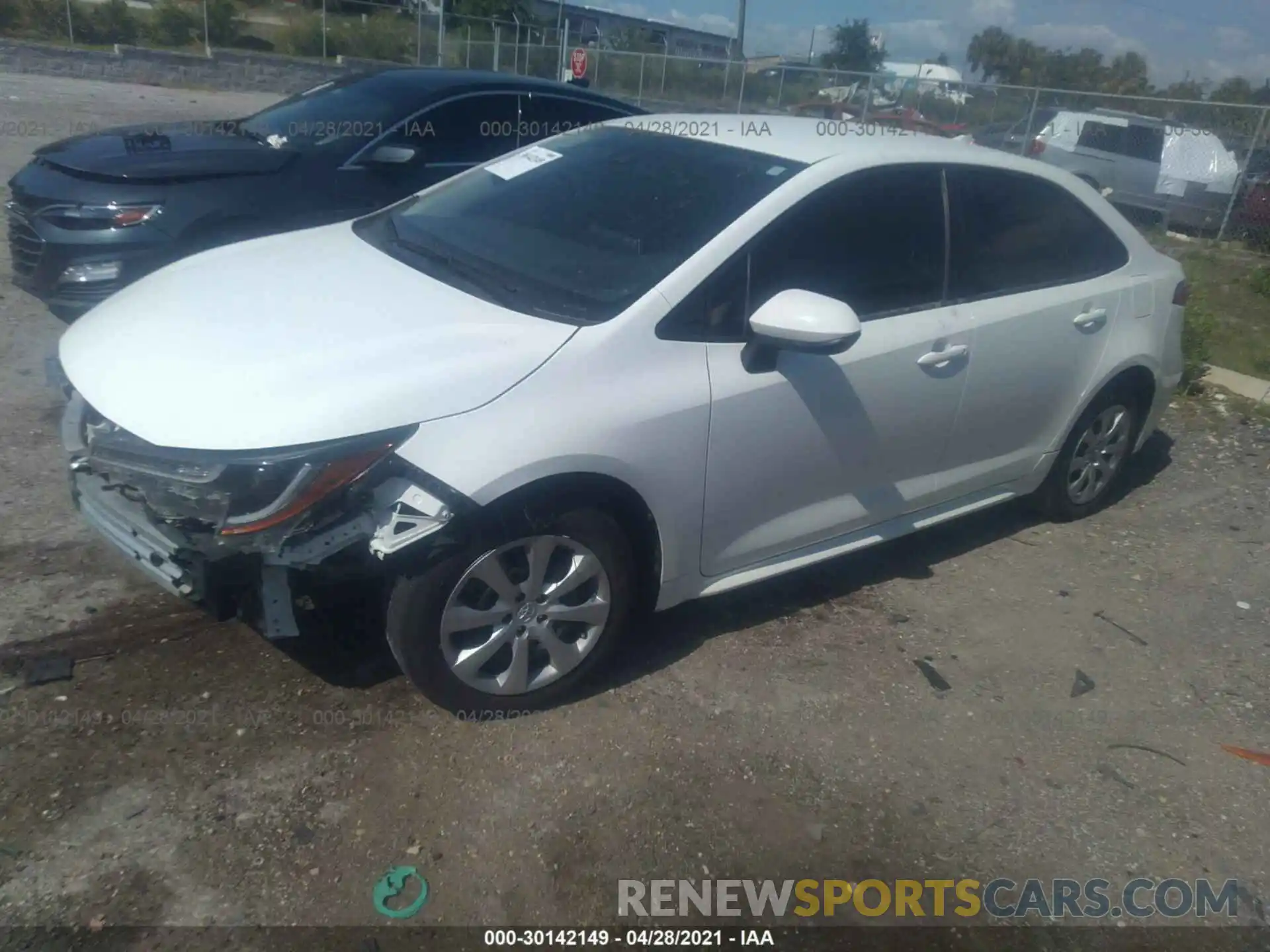 2 Photograph of a damaged car JTDEPRAE2LJ106545 TOYOTA COROLLA 2020